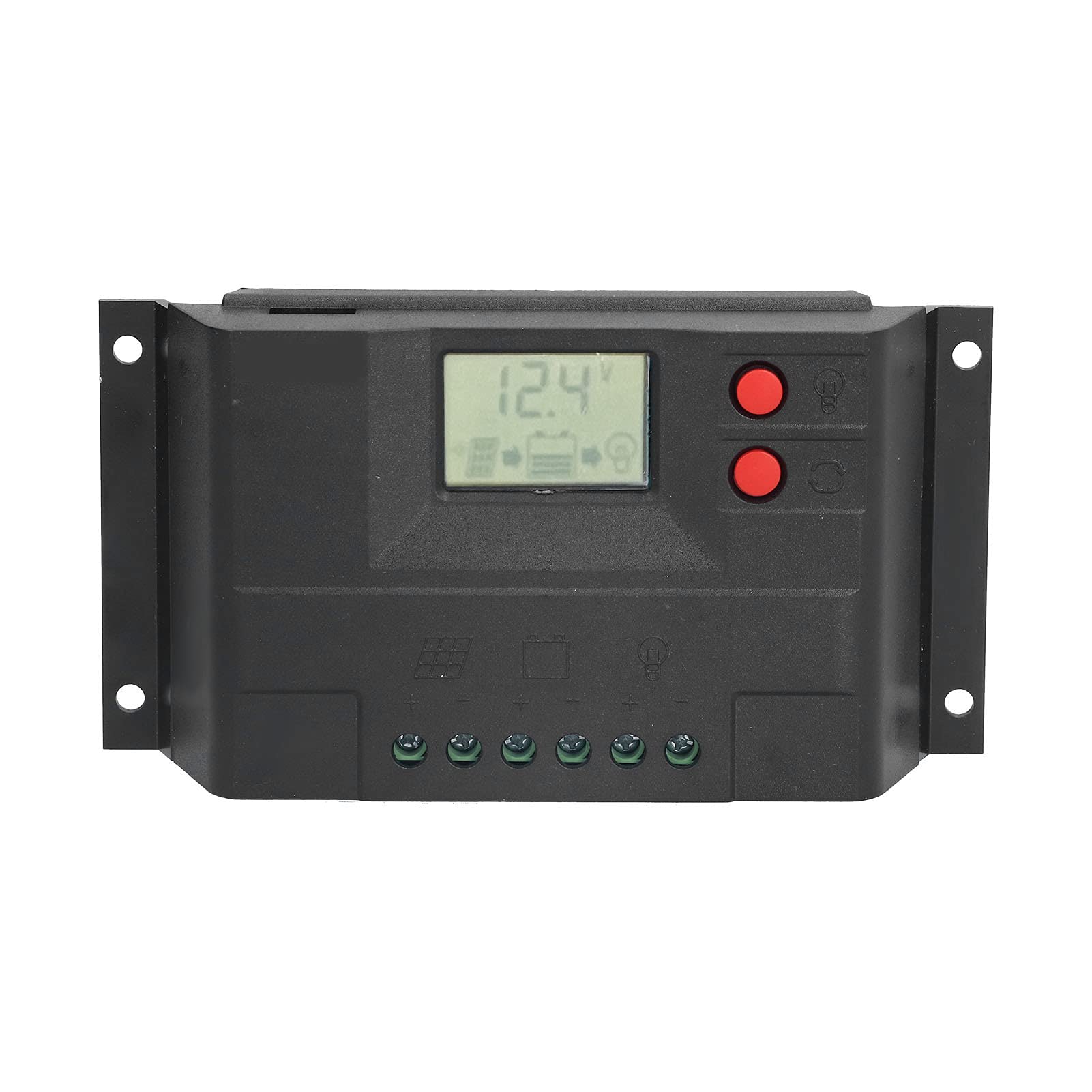 12V/24V LCD Solar Charge Controller - Durable MPPT Solar Panel Regulator with Overload & Short Circuit Protection for Home, RV, Marine & Industrial Use