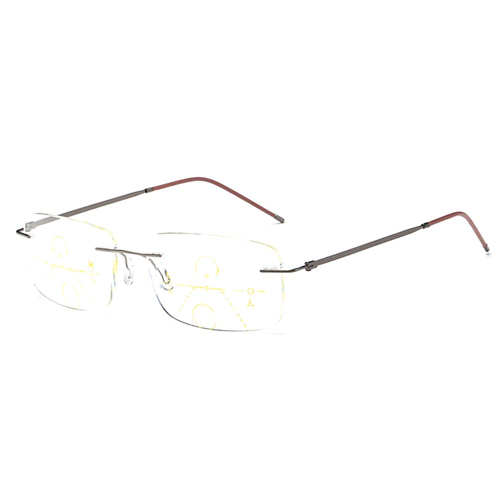 13.9g Ultralight Blue Light Blocking Reading Glasses for Computer & Reading - Anti-Eye Strain, Multifocus Lens for Men & Women - Perfect for Office Work, Gaming & Screen Time