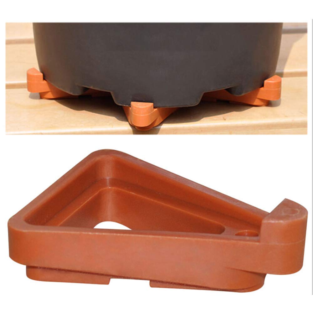 GWOKWAI 12Pcs Invisible Plant Pot Feet - DIY Adjustable Triangle Pot Risers for Indoor/Outdoor Gardening - Supports Small to Large Flower Planters & Containers - Perfect for Patio, Deck, Balcony & Garden Drainage