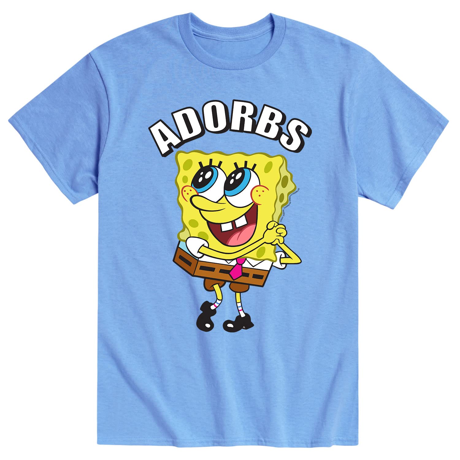 Spongebob Squarepants Graphic T-Shirt for Men - Soft Cotton Short Sleeve Tee - Funny Cartoon Character Shirt - Perfect for Casual Wear, Cosplay, and Nickelodeon Fans