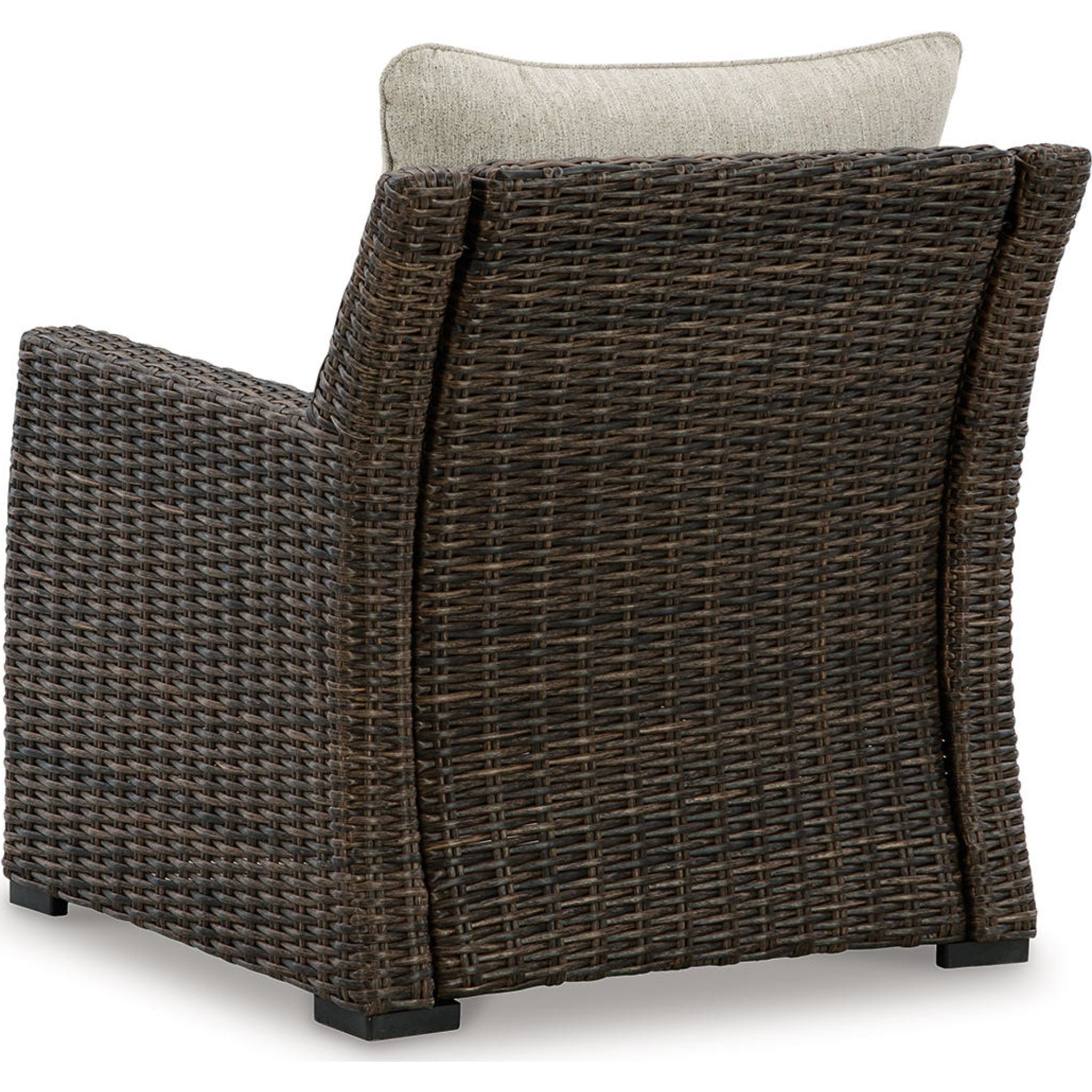 Brook Ranch Outdoor Chaise Lounge with Cushion - Water-Resistant Brown Patio Furniture for Poolside, Beach, and Backyard Relaxation