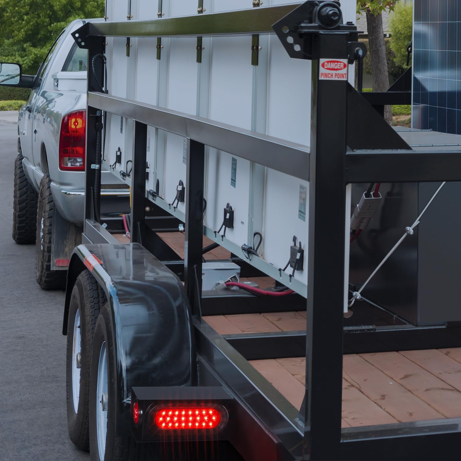 LINKITOM 2 Pack Trailer Lights Kit - 6 Inch LED Oval Tail Lights & 2 Inch Red Round Side Marker Lights with Welded Steel Mounting Boxes and Grommet Wire Connectors - Perfect for Boat Trailers, Utility Trailers, and RV Accessories
