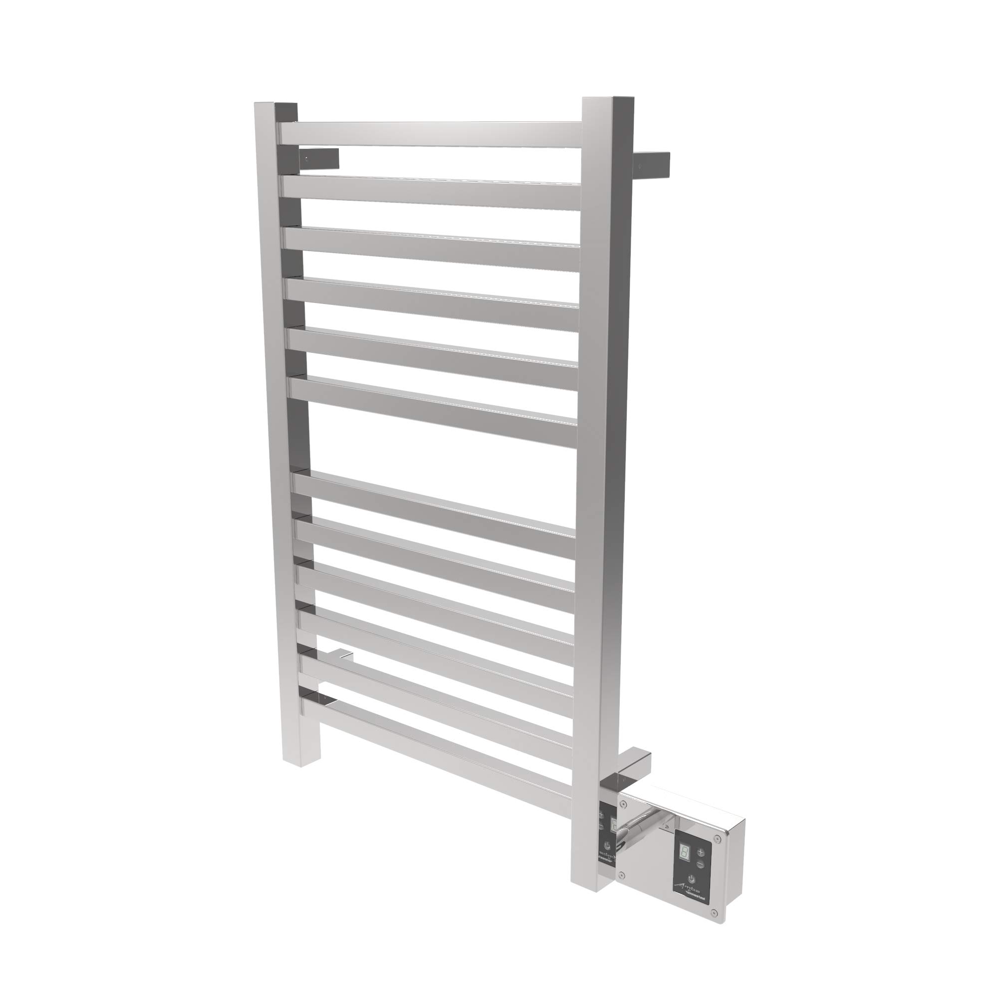 Amba Quadro Q2033P 12-Bar Hardwired Towel Warmer in Polished Chrome - Premium Bathroom Luxury for Spa, Hotel & Home Use