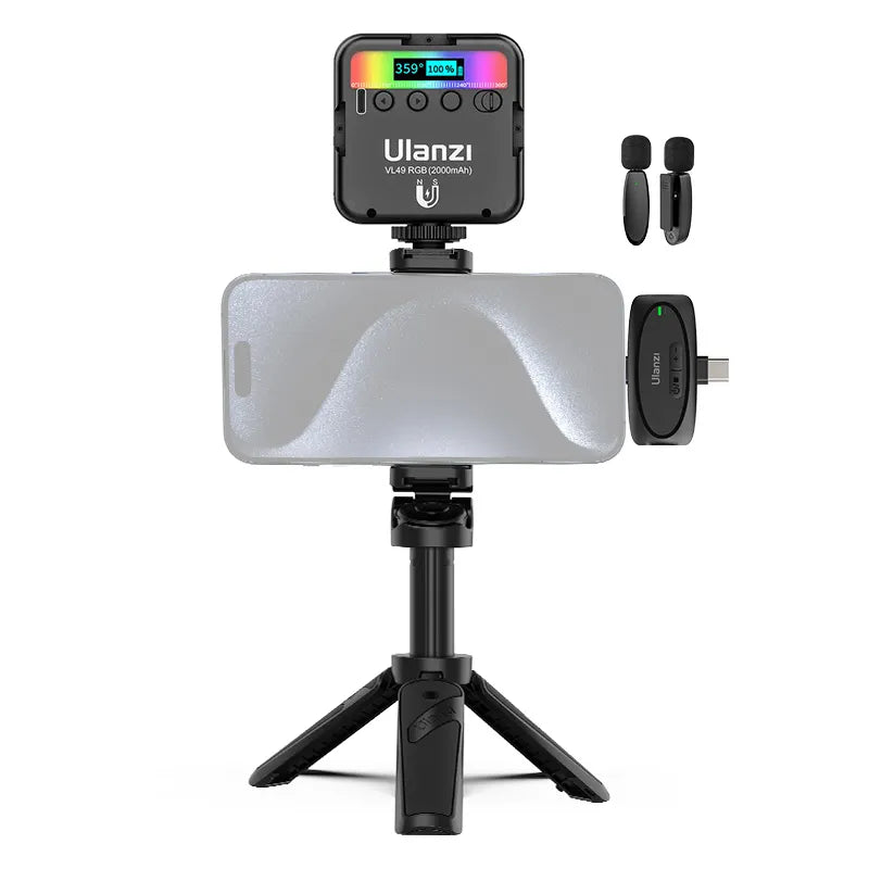Ulanzi JJ02 Extendable Grip Phone Tripod Stand with Wireless Remote M004 - Perfect for Vlogging, Live Streaming & Outdoor Photography