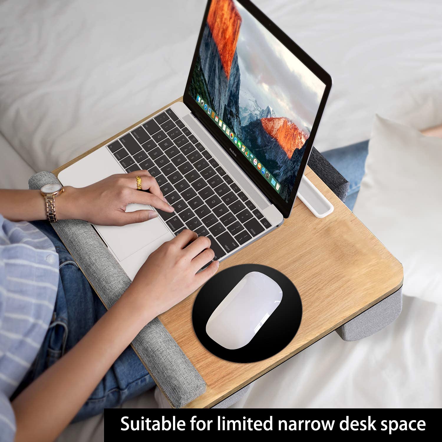 Audimi Mini Round Mouse Pad 6 x 6 Inch - Non-Slip Rubber Base Small Mouse Mat for Laptop, PC, Wireless Mouse - Portable & Washable Office Desk Accessory for Home, Travel, and Work (Black)