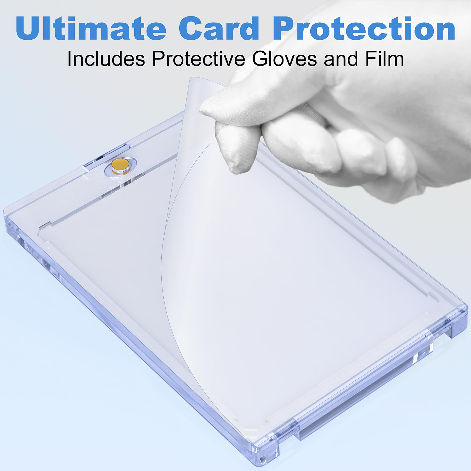 100-Pack Magnetic Card Holders for Trading Cards - 35pt Ultra Clear Baseball & Sports Card Protectors - Hard Plastic Sleeves for Collectible Game Cards - Perfect for Displaying, Organizing & Protecting Valuable Collections
