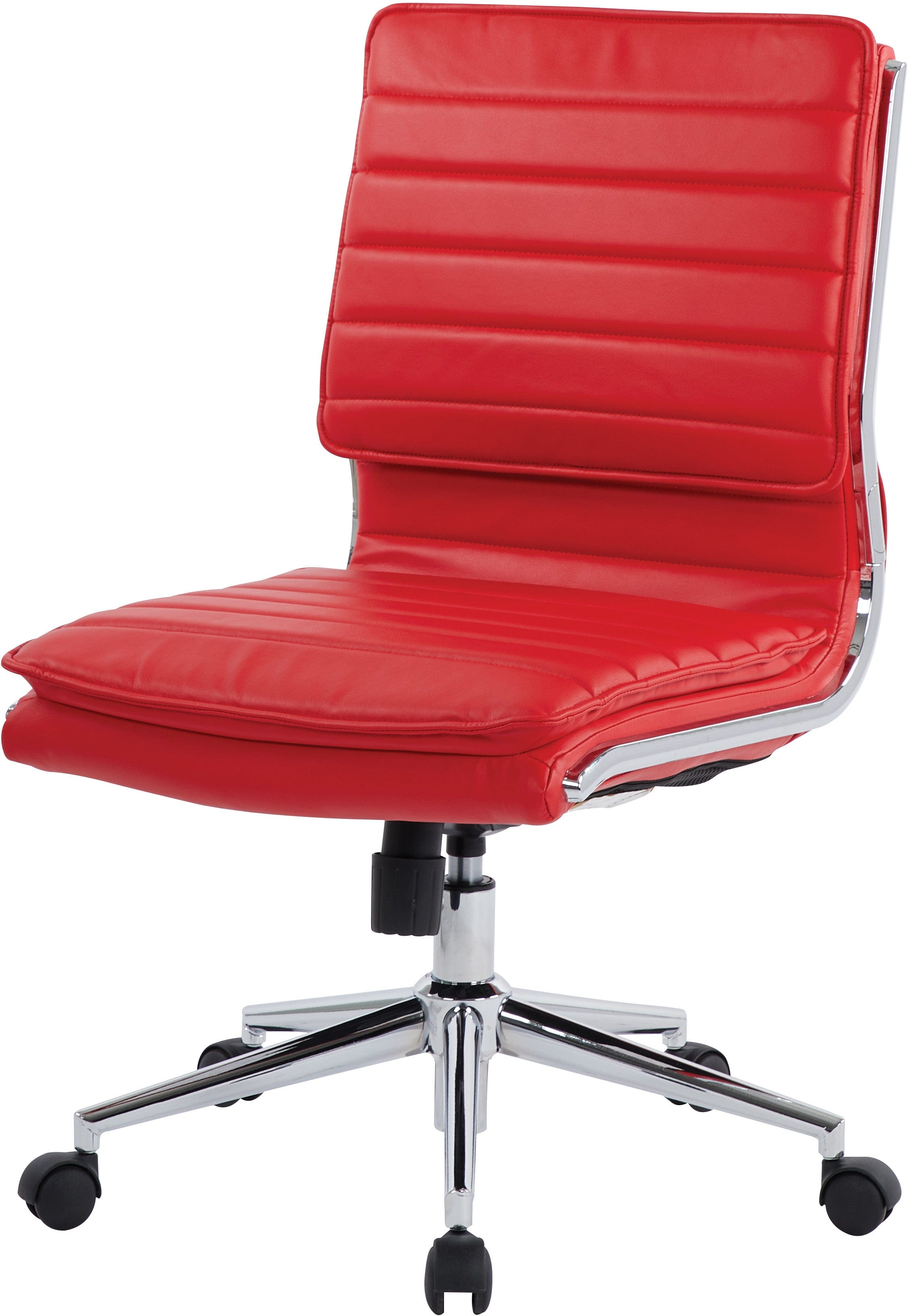 Office Star Armless Mid Back Manager's Faux Leather Chair [SPX23592C] - Ergonomic Office Chair for Home & Business, Comfortable Desk Chair for Long Hours Work, Perfect for Office, Study Room, or Conference Room