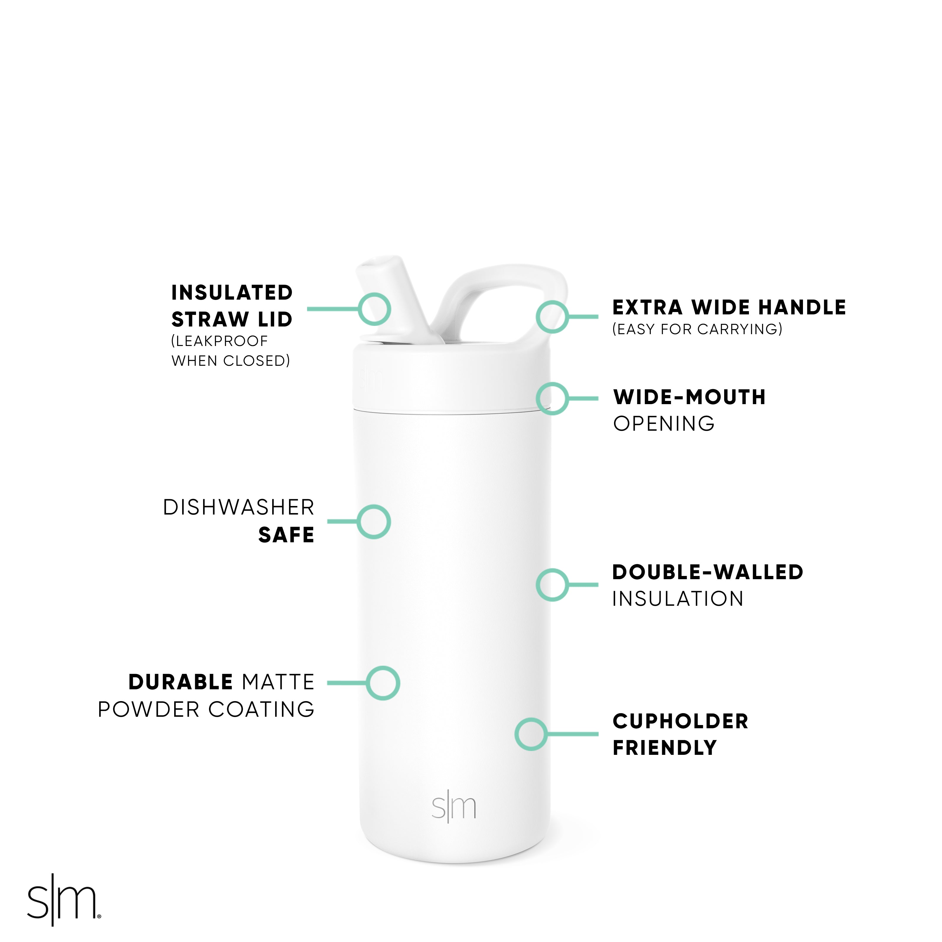 Stainless Steel Tumbler with Manual Straw Lid - 20oz Insulated Travel Mug for Hot & Cold Drinks - Perfect for Office, Gym, and Outdoor Activities