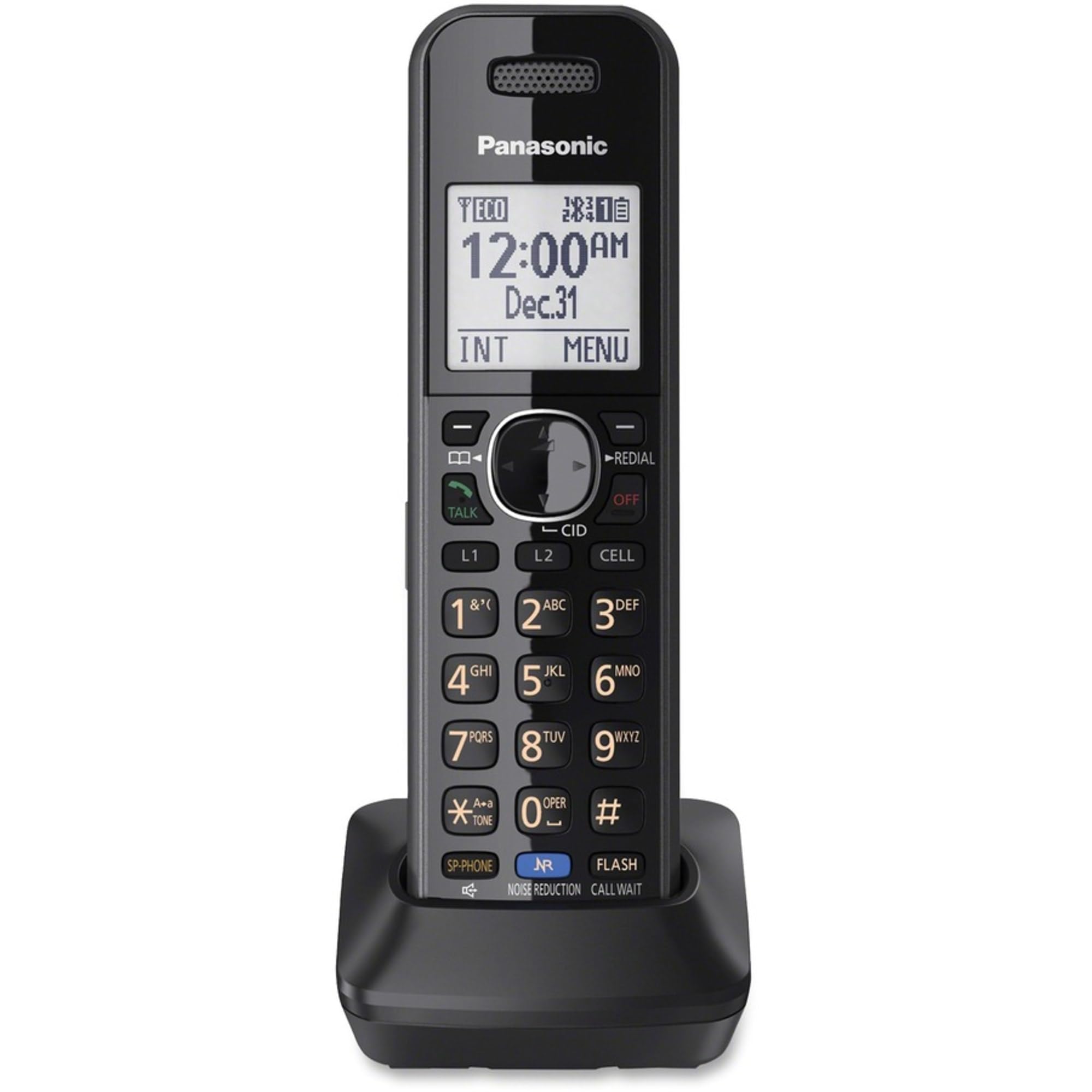 Panasonic KX-TG9581B Link2Cell DECT 6.0 Cordless Phone with 2-Line Digital & 1-Handset - Perfect for Home & Office Communication
