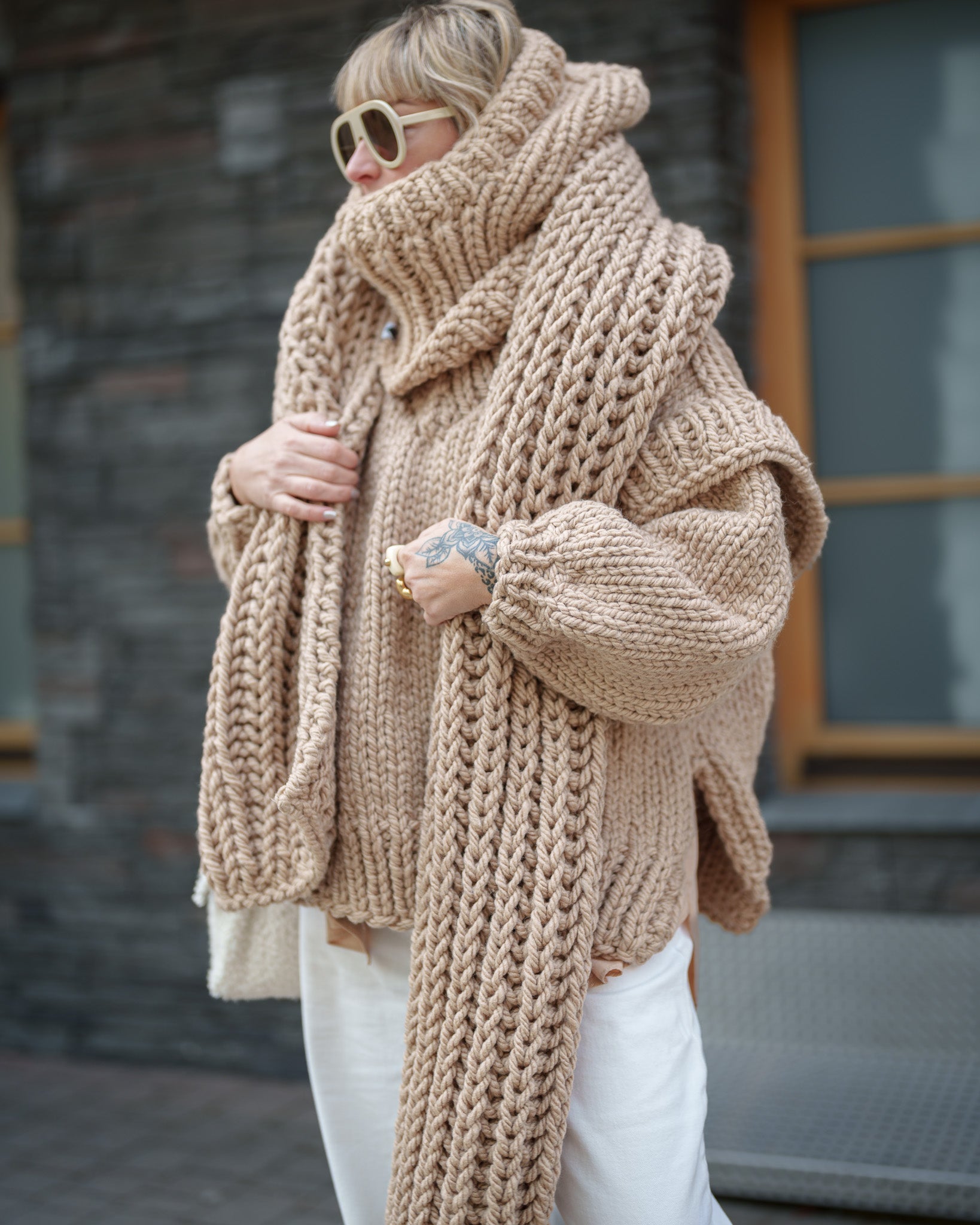 Beige Monochromatic Style Outfit - Trendy Neutral Tone Fashion for Women | Perfect for Office Wear, Casual Outings & Minimalist Wardrobe