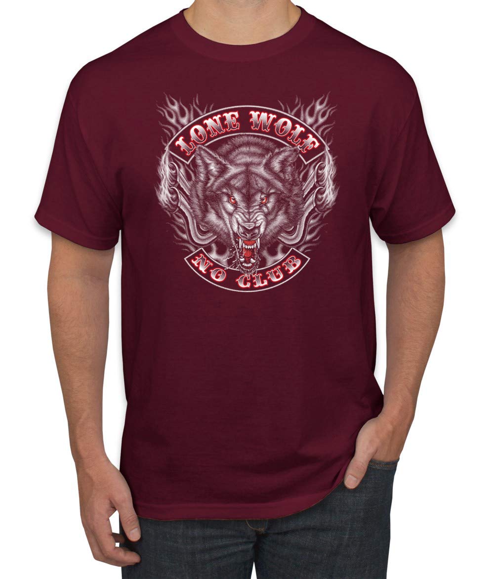Cool Lone Wolf Motorcycle Biker Graphic T-Shirt for Men - Stylish Fire Design - Perfect for Riding, Biker Events & Casual Streetwear