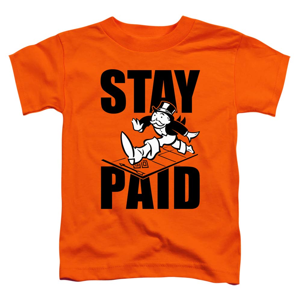 Monopoly Stay Paid Evergreen Unisex Toddler T-Shirt for Boys & Girls | Cute Graphic Tee for Kids Birthday, Family Game Night & Casual Wear