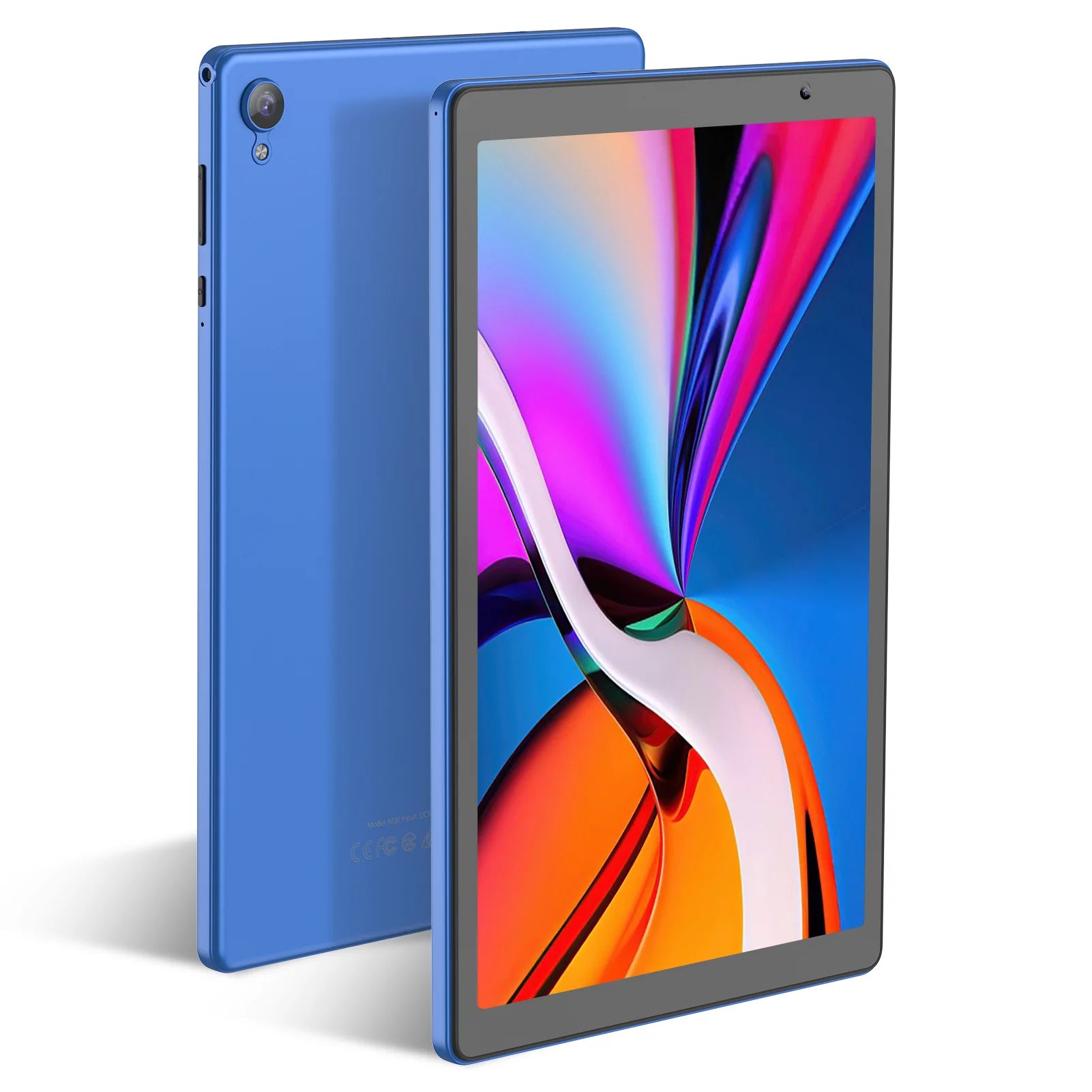 BAKEN TAB10 Android 12 Tablet 10.1 Inch - 2GB RAM 32GB Storage, Dual Camera Quad Core Processor, 1280x800 HD Display, Wi-Fi Bluetooth, 6000mAh Battery (Blue) - Perfect for Home Entertainment, Online Learning & Business Travel