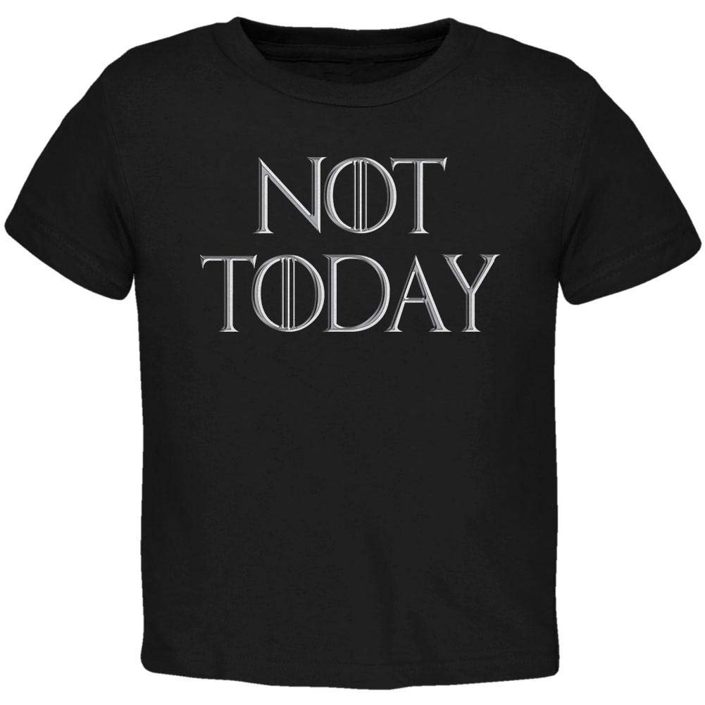 Not Today Procrastinate Death Funny Toddler T-Shirt - Cute Sarcastic Baby Outfit for Playdates & Family Photos