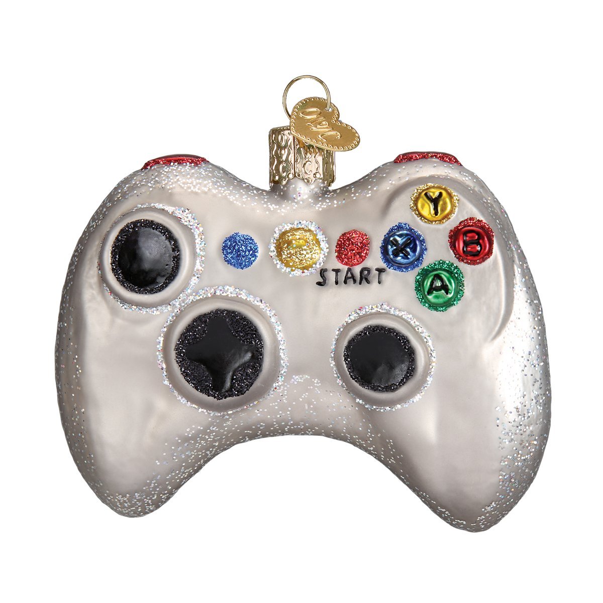 Old World Christmas Hand-Blown Glass Ornament - Video Game Controller Design with S-Hook & Gift Box - Perfect for Holiday Tree Decor, Gamer Gifts & Christmas Collectibles
