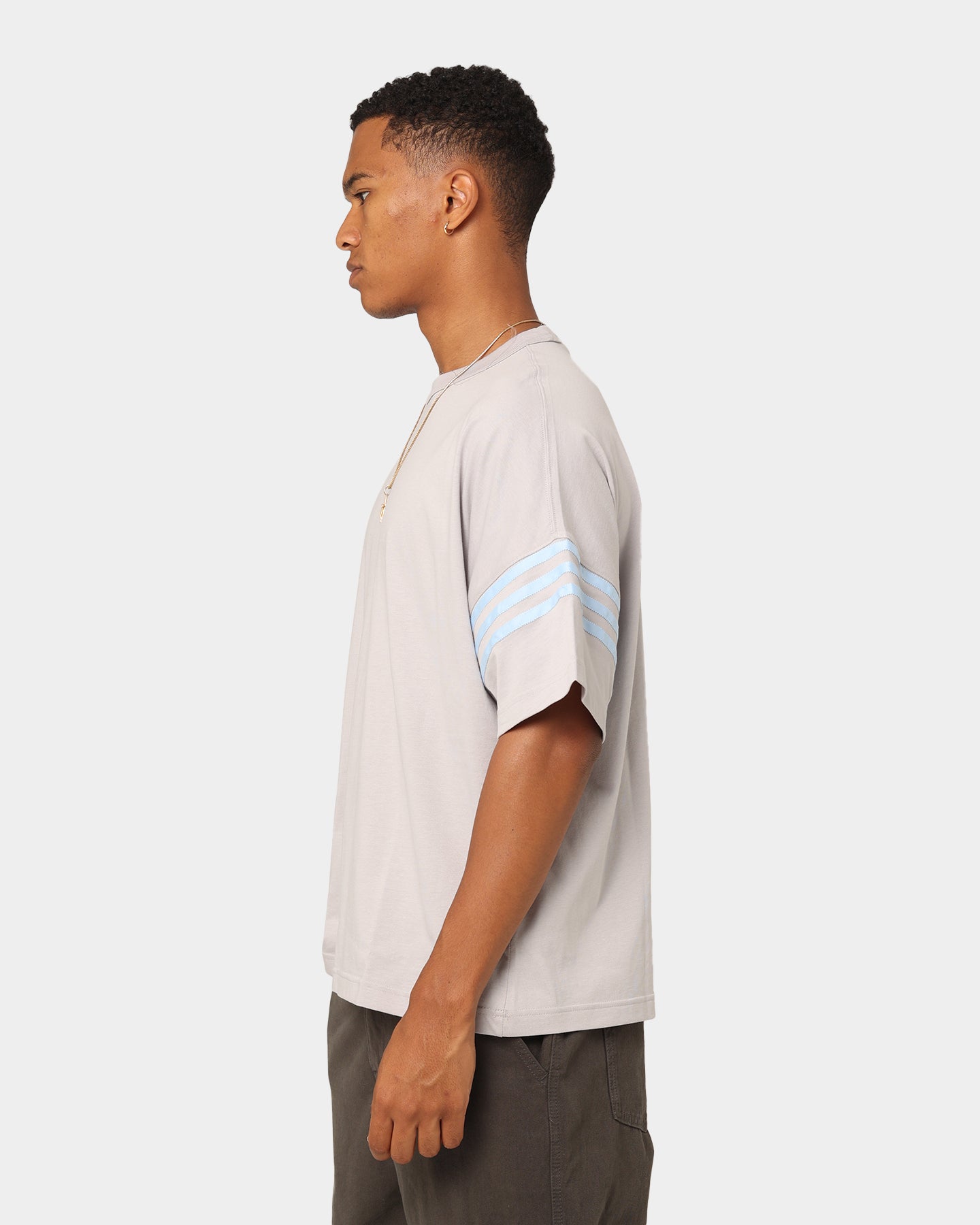 Adidas New Classic Cotton T-Shirt for Men - Grey Two Tone Casual Tee - Perfect for Gym, Workout, and Everyday Wear