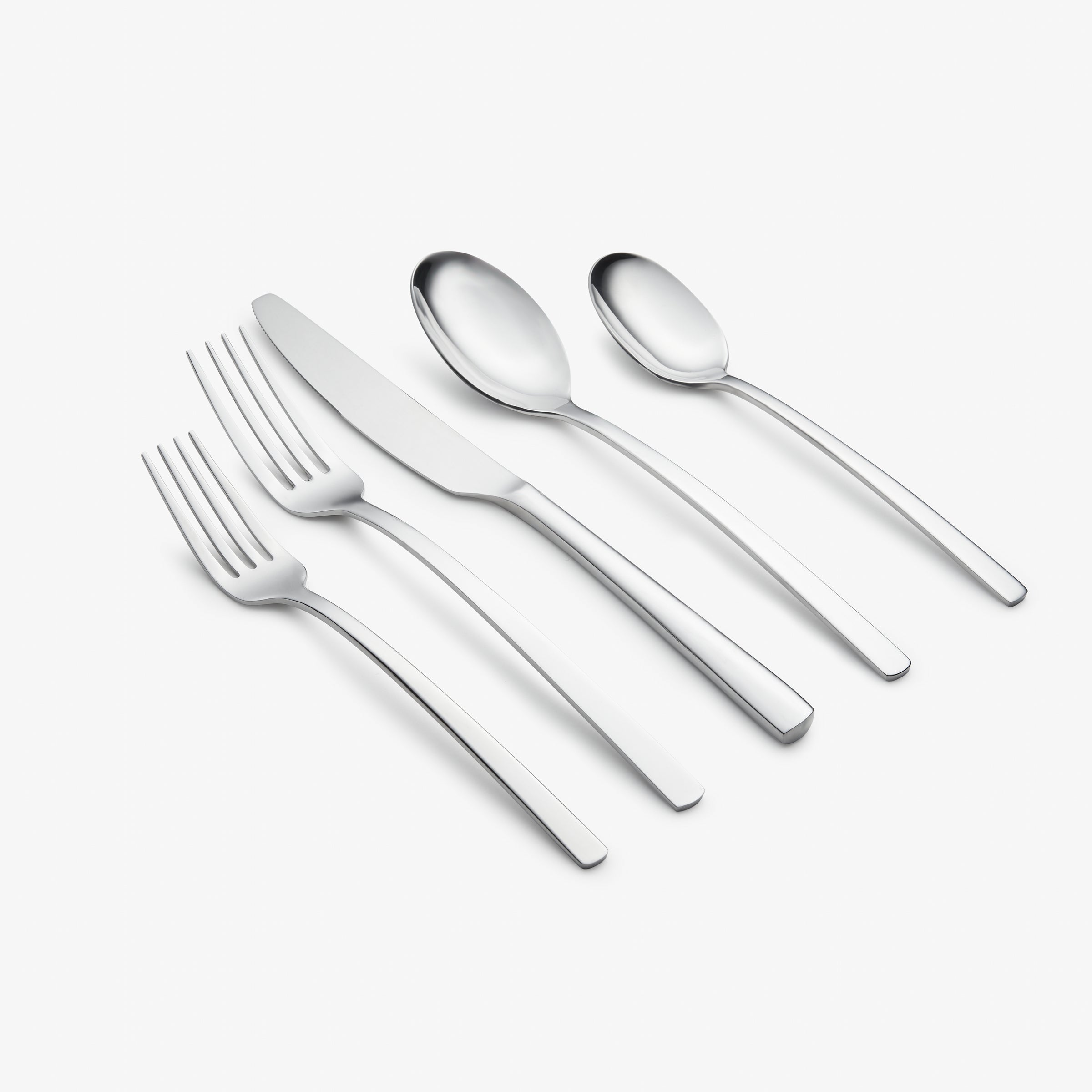45-Piece Stainless Steel Flatware Set - Mirror Polished Beacon Collection - Elegant Cutlery for Dining, Entertaining & Gifting (Knives, Forks, Spoons)