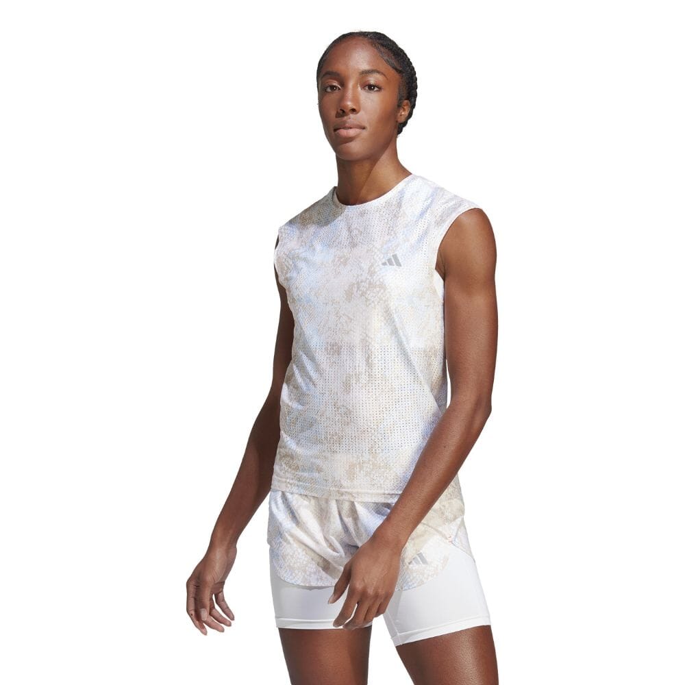 Adidas Women's Fast Running T-Shirt - Eco-Friendly Parley Ocean Plastic Workout Top for Jogging, Gym & Outdoor Sports