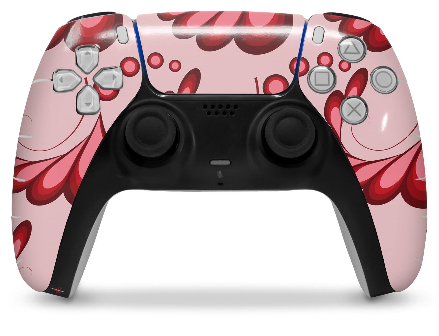 Sony PS5 DualSense Controller Skin Wrap - Petals Red for Gaming Protection