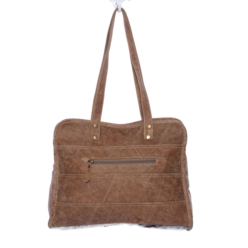 Myra Striped Cowhide Leather Tote Bag for Women - Stylish & Durable Handbag (Model S-1164) | Perfect for Work, Travel & Everyday Use