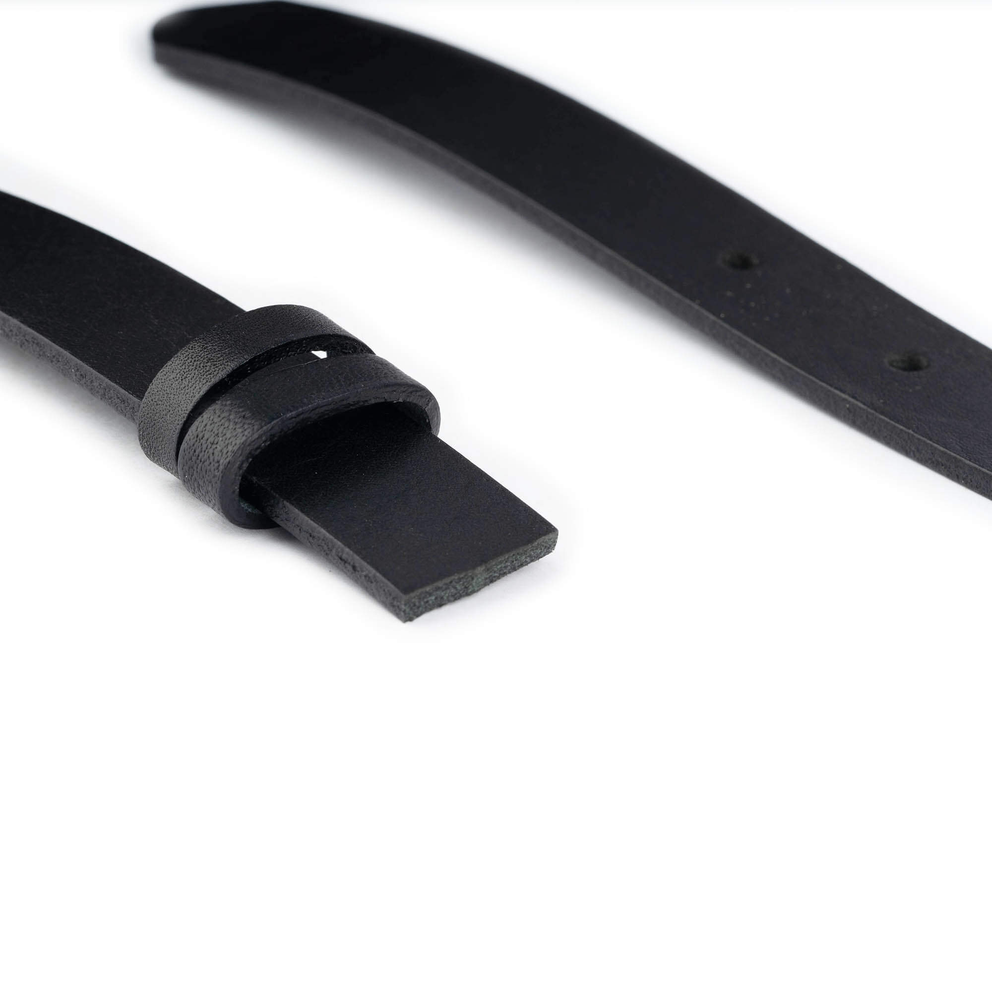 Premium Black Leather Belt Strap for Cartier Buckle Replacement - Genuine Full Grain Leather - Perfect for Dress Pants, Suits & Formal Occasions