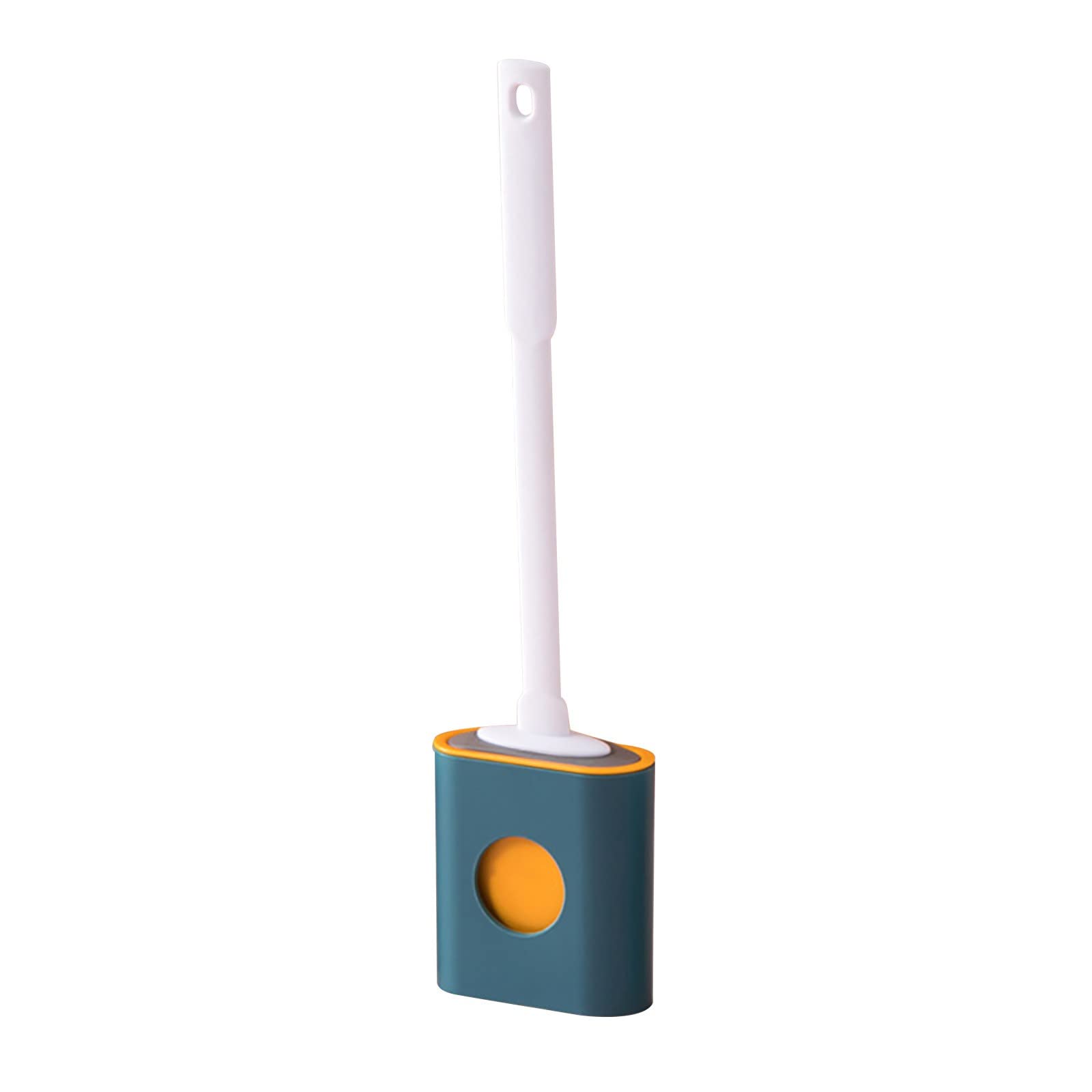 Silicone Toilet Brush with Hanger - Eco-Friendly Bathroom Cleaning Tool for Stubborn Stains (Green, One Size) - Perfect for Home, Office, and RV Use