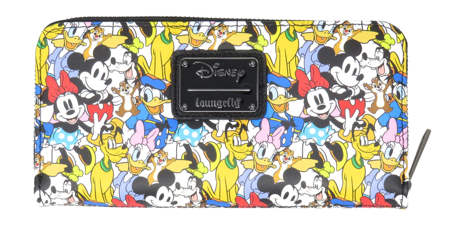 Disney Mickey Mouse & Friends Allover Print Zip Around Wallet - Stylish & Durable for Disney Fans, Perfect for Theme Parks, Travel & Everyday Use