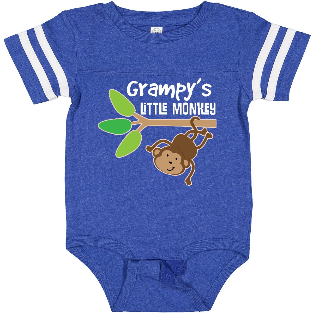 Inktastic Grampy Little Monkey Grandchild Outfit Baby Bodysuit - Cute Monkey Print Onesie for Infants & Toddlers - Perfect for Family Photos, Playdates & Grandparent Visits
