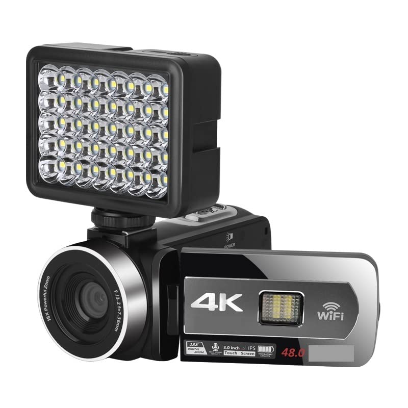 4K 48MP Digital Camcorder for Vlogging & Live Streaming with Auto Focus - Perfect for Travel & YouTube