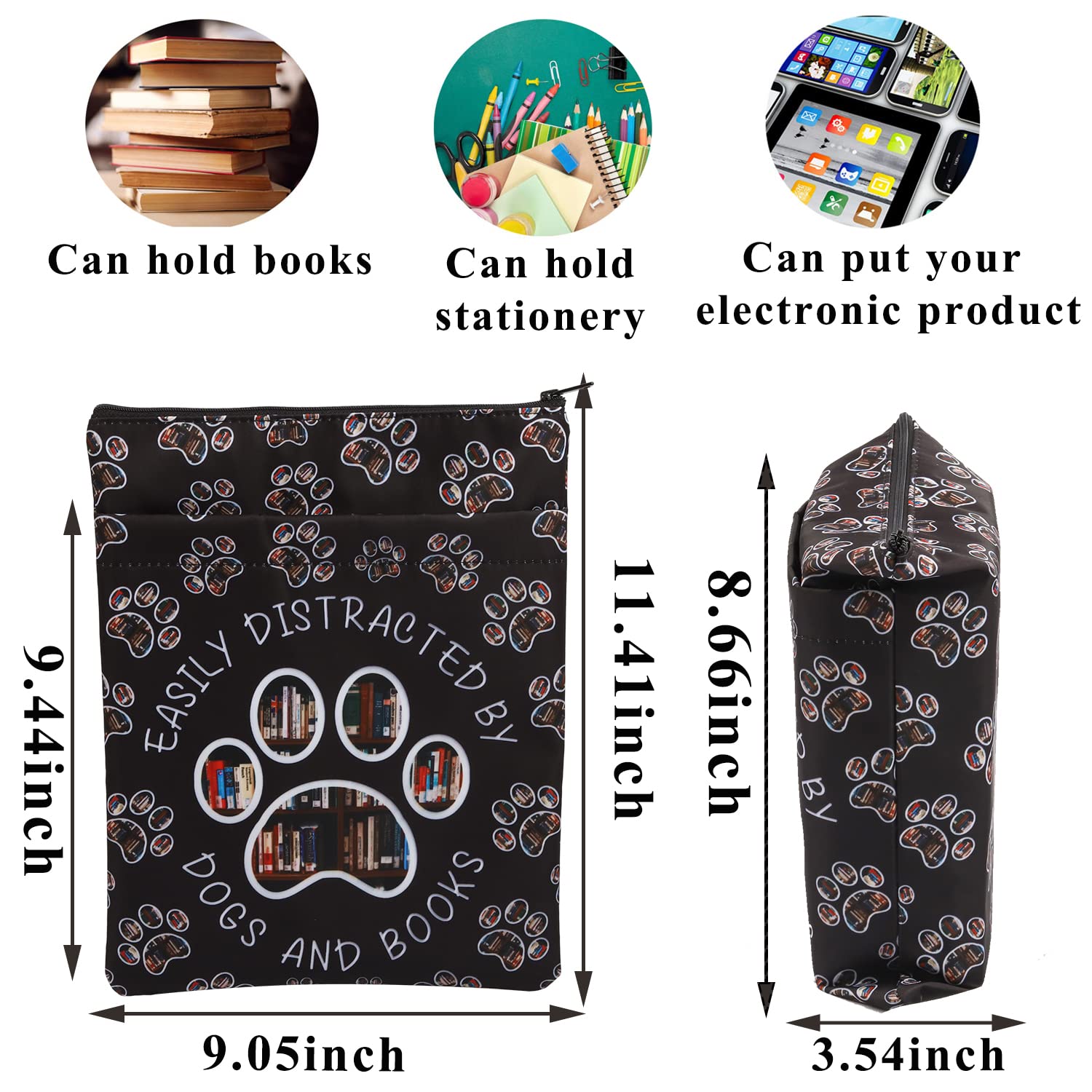 Book Sleeve for Dog & Book Lovers - Book Protector Gift for Readers & Pet Lovers - Perfect for Reading & Travel