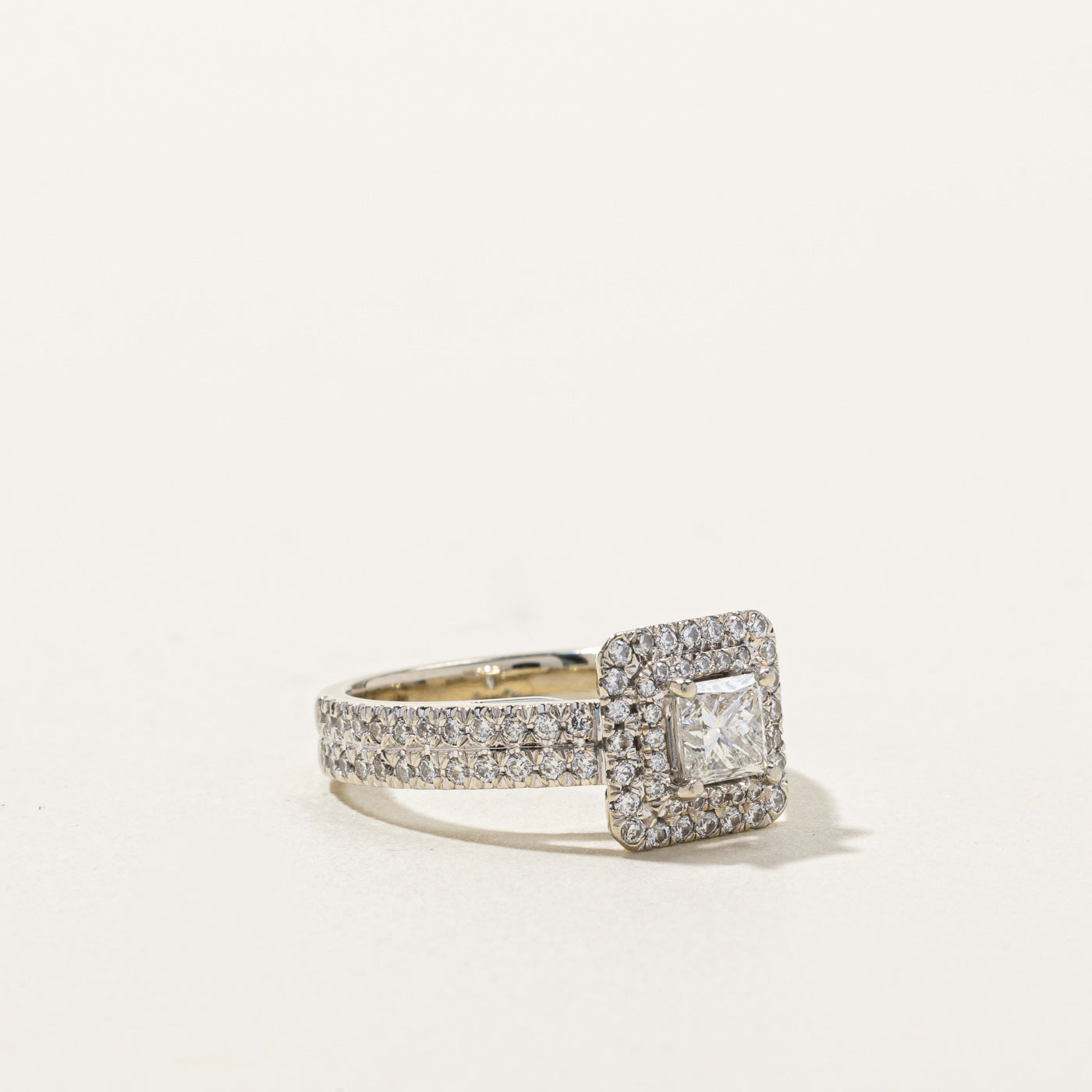 1.24ctw Halo Diamond Engagement Ring for Women - Size 7 | Elegant Wedding & Proposal Jewelry Gift