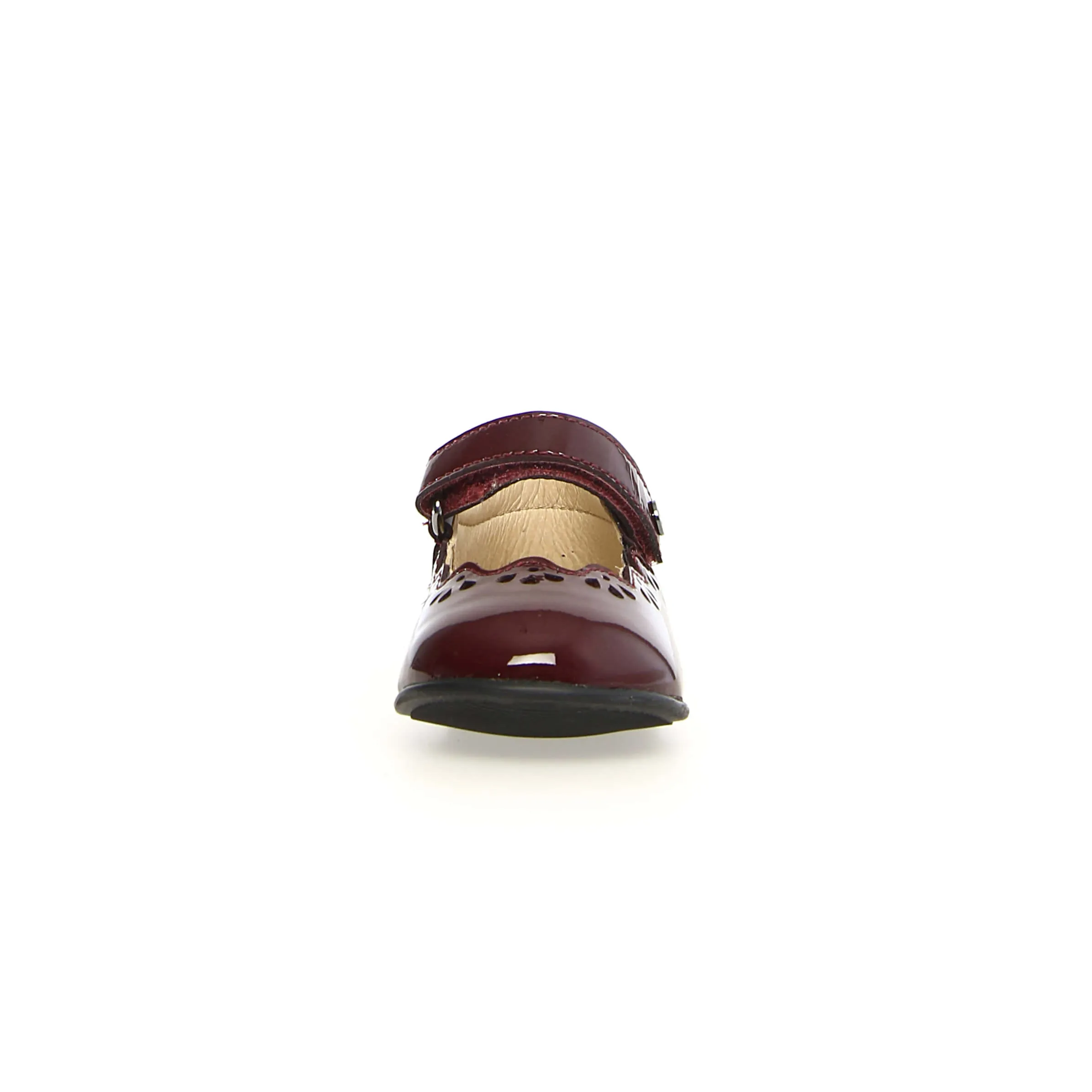 Naturino Olya Mary Jane Flats for Girls - Comfortable & Stylish Bordeaux Leather Shoes for School, Dressy Occasions & Everyday Wear