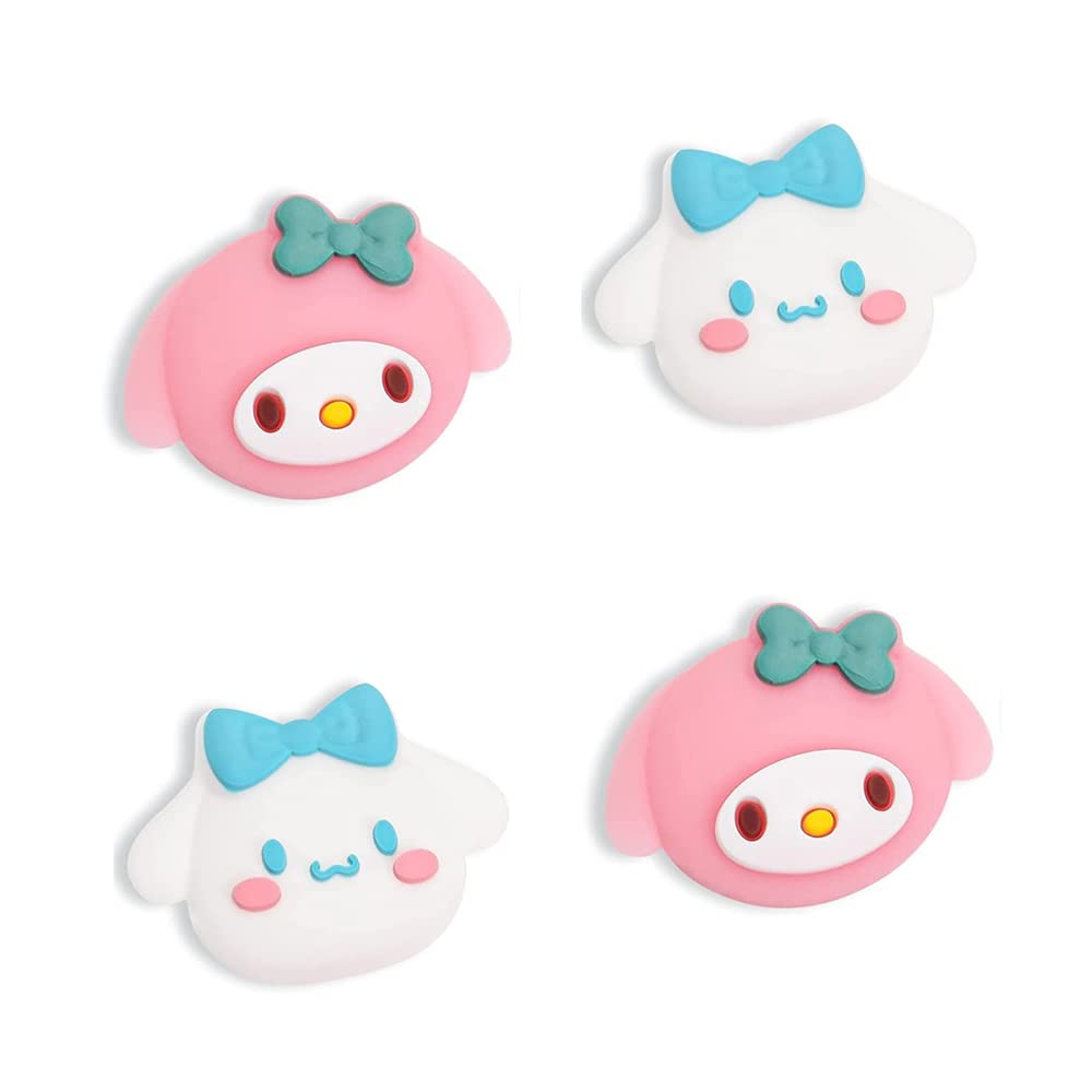 Cute Bunny Joystick Caps for Nintendo Switch Lite/OLED - 4 PCS Thumb Grips Cover for Joycon Controller Accessories - Soft Anti-Slip Analog Stick Buttons - Perfect for Gaming Comfort & Style Enhancement - Great Gift for Gamers