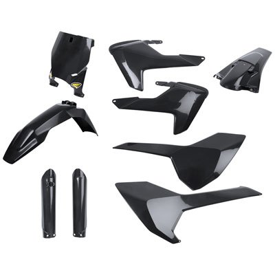 Cycra Powerflow Complete Body Kit - Black - Compatible with Husqvarna TE 250i (Fuel Injected) 2018 - Dirt Bike Protection for Off-Road Riding & Motocross Racing