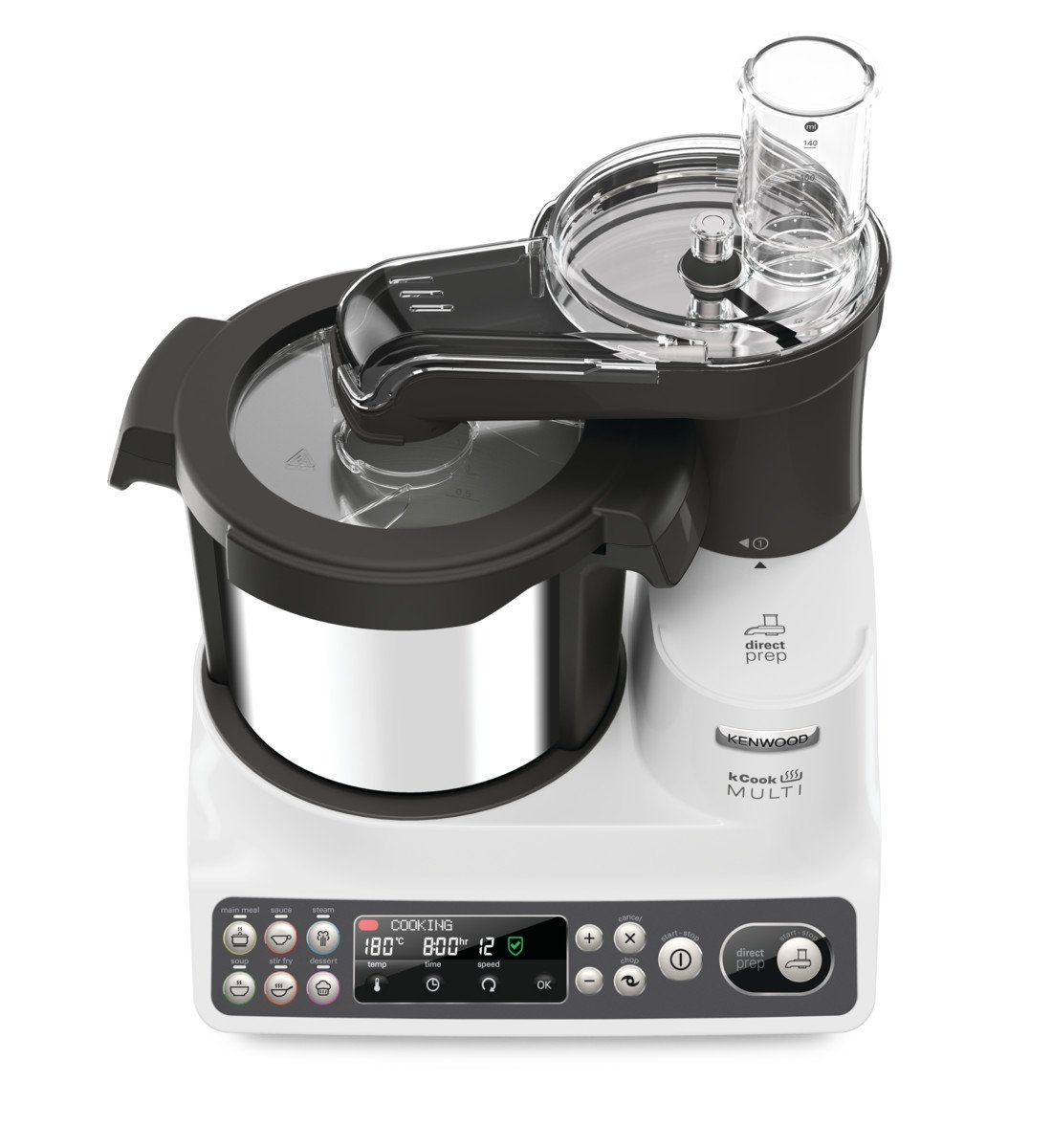 Kenwood Kcook Multi CCL401WH Smart Kitchen Robot - 5-in-1 Food Processor, Blender & Dough Maker (White/Black) | Perfect for Baking, Meal Prep & Healthy Cooking at Home