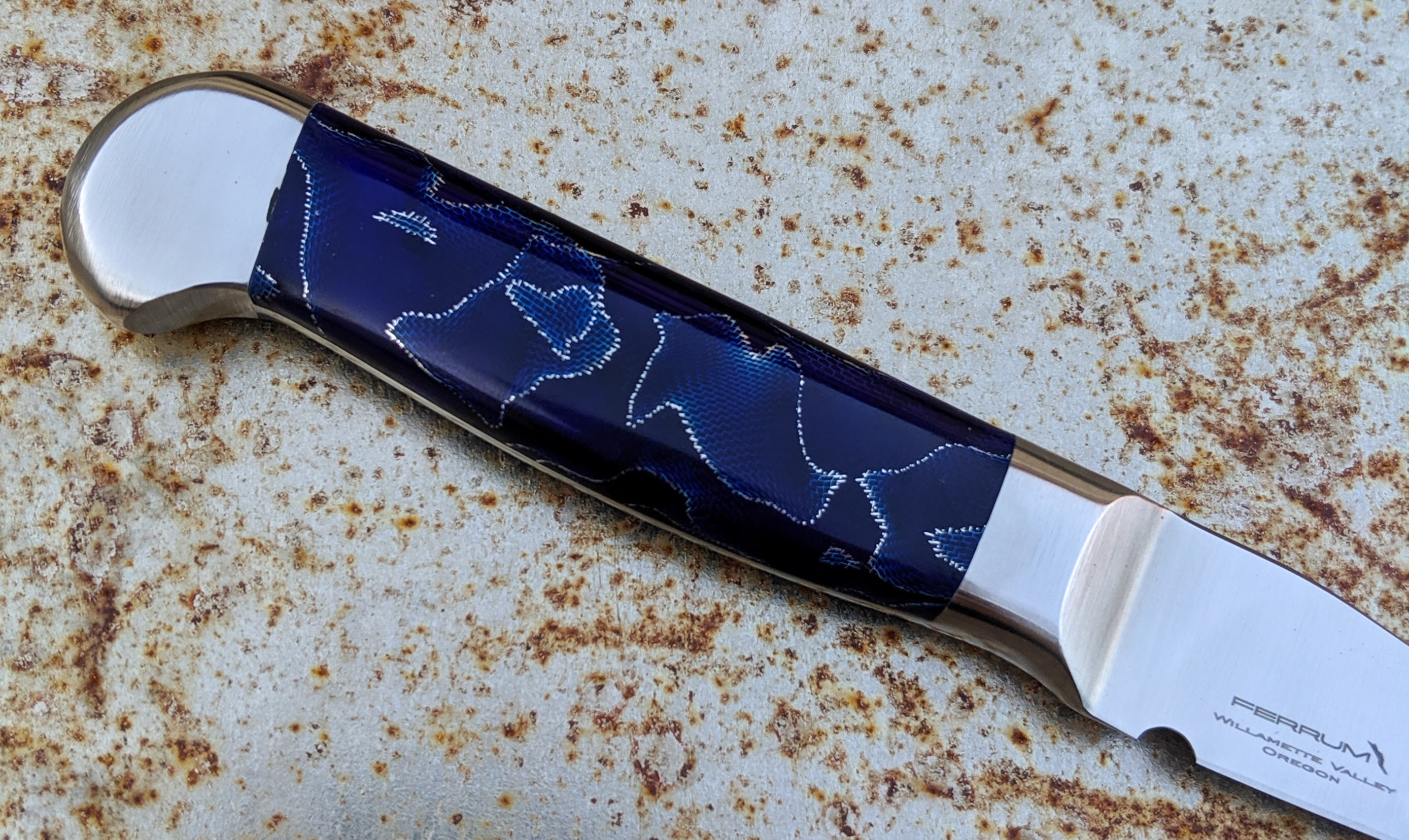 Ferrum BLUE LIGHTNING Fillet and Boning Knife - 5 Inch Professional Kitchen Knife for Fish, Meat, and Poultry - Perfect for Home Chefs, Camping, and Outdoor Cooking