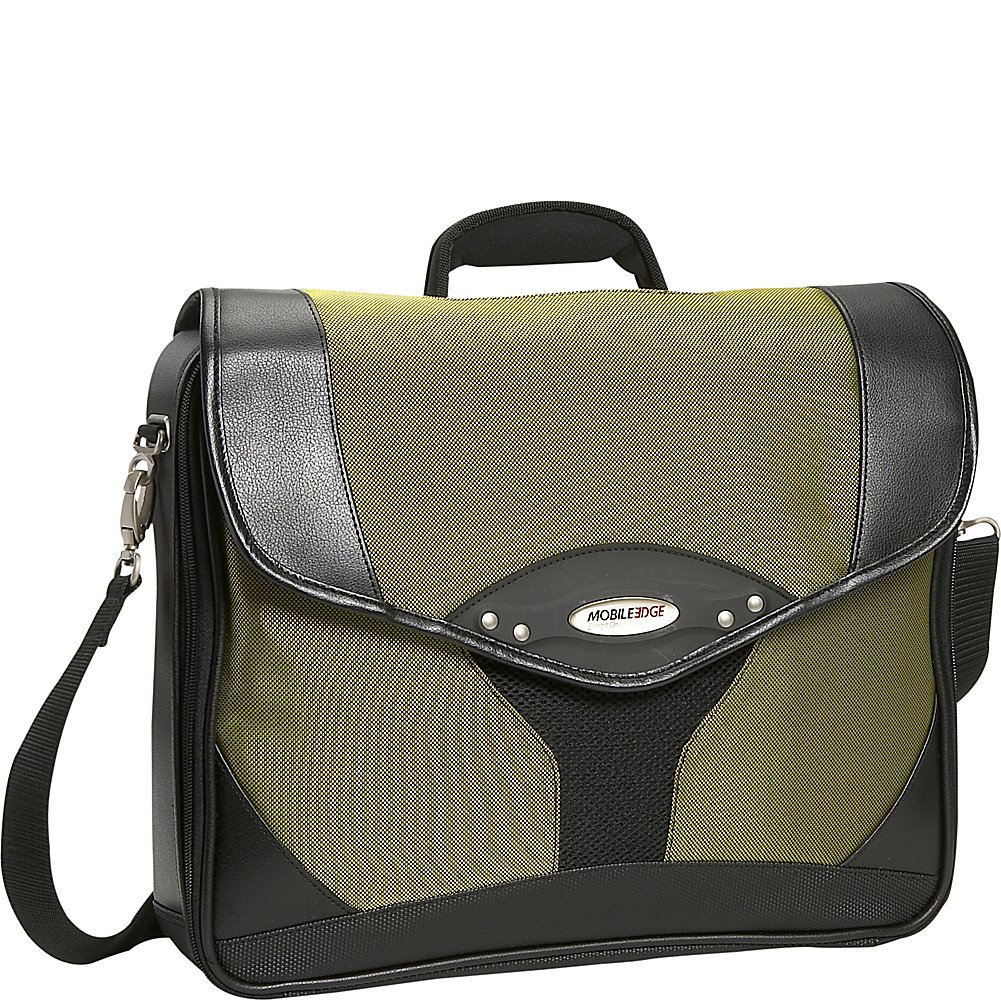 Mobile Edge Select 15.6 Inch Nylon Laptop Briefcase Bag for Men & Women - Business, Work & Travel - Fits MacBook Pro 17 Inch - Yellow/Black (MEBCS4) - Perfect for Office Commute, Business Trips & Daily Use