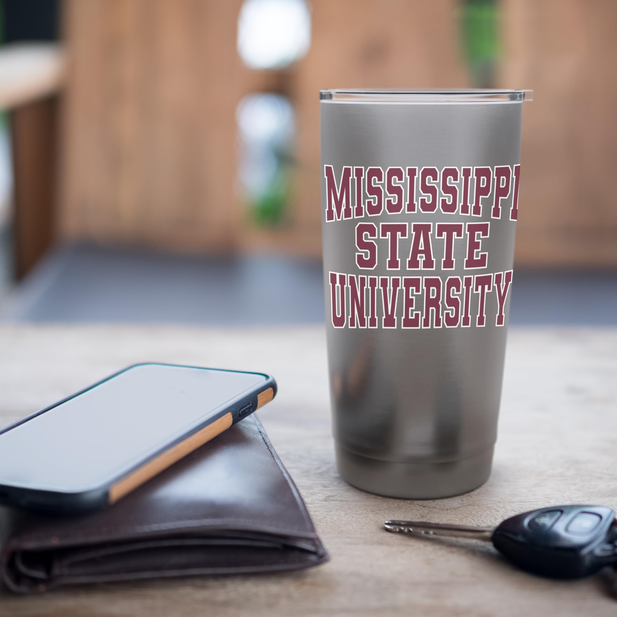 Mississippi State University Bulldogs Stainless Steel Insulated Tumbler 20oz - Double Wall Vacuum Insulated Cup for Hot & Cold Drinks - Perfect for Game Day, Office, Gym, and Outdoor Activities