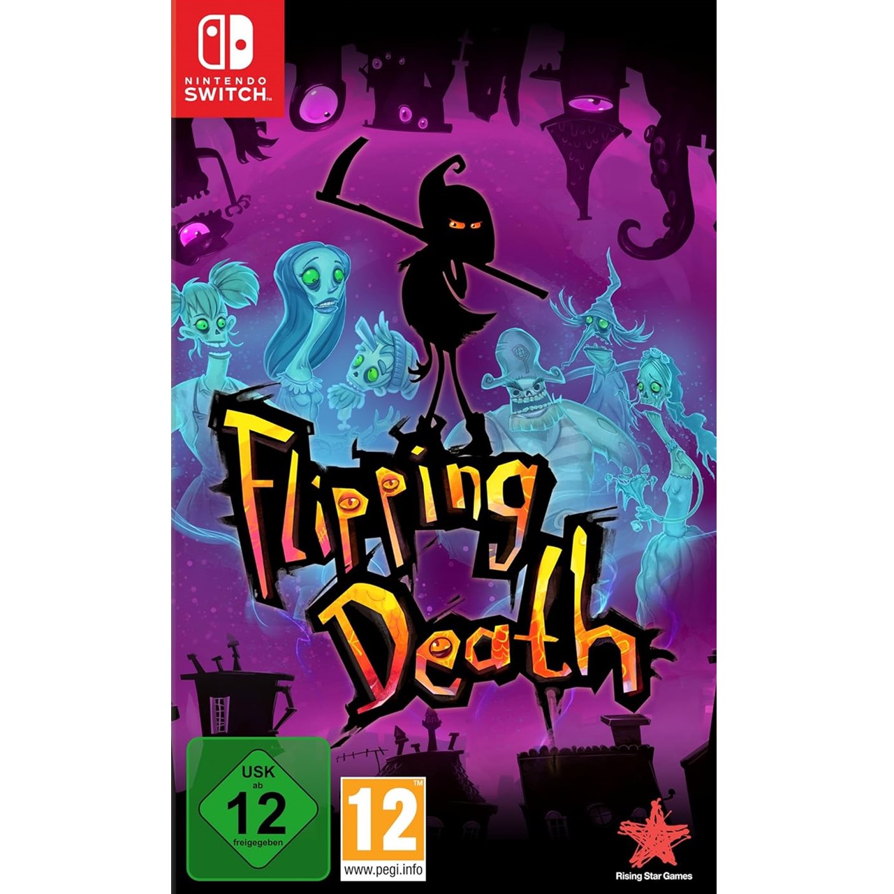 Nintendo Switch Flipping Death Game - EU Version - Fun Adventure Puzzle Game for Family & Friends Game Night