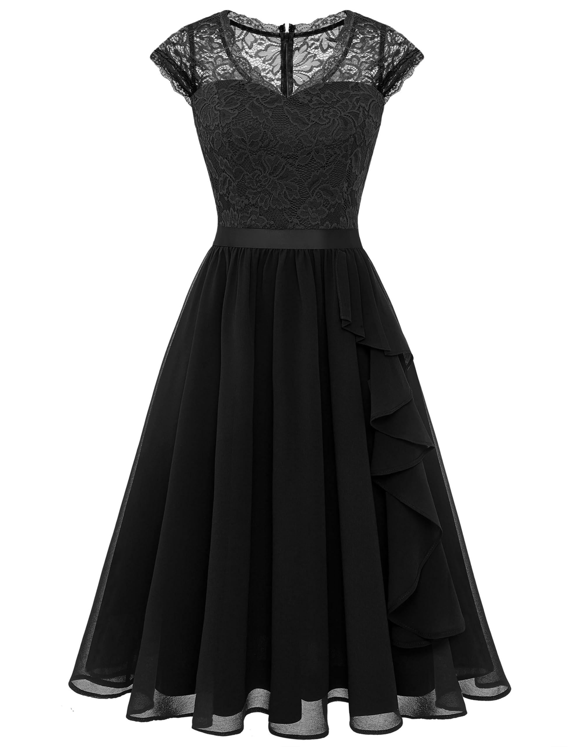 Wedtrend Women's Short Prom Dress 2024 - Floral Ruffle Bridesmaid & Wedding Guest Cocktail Dress for Homecoming, Parties & Special Occasions