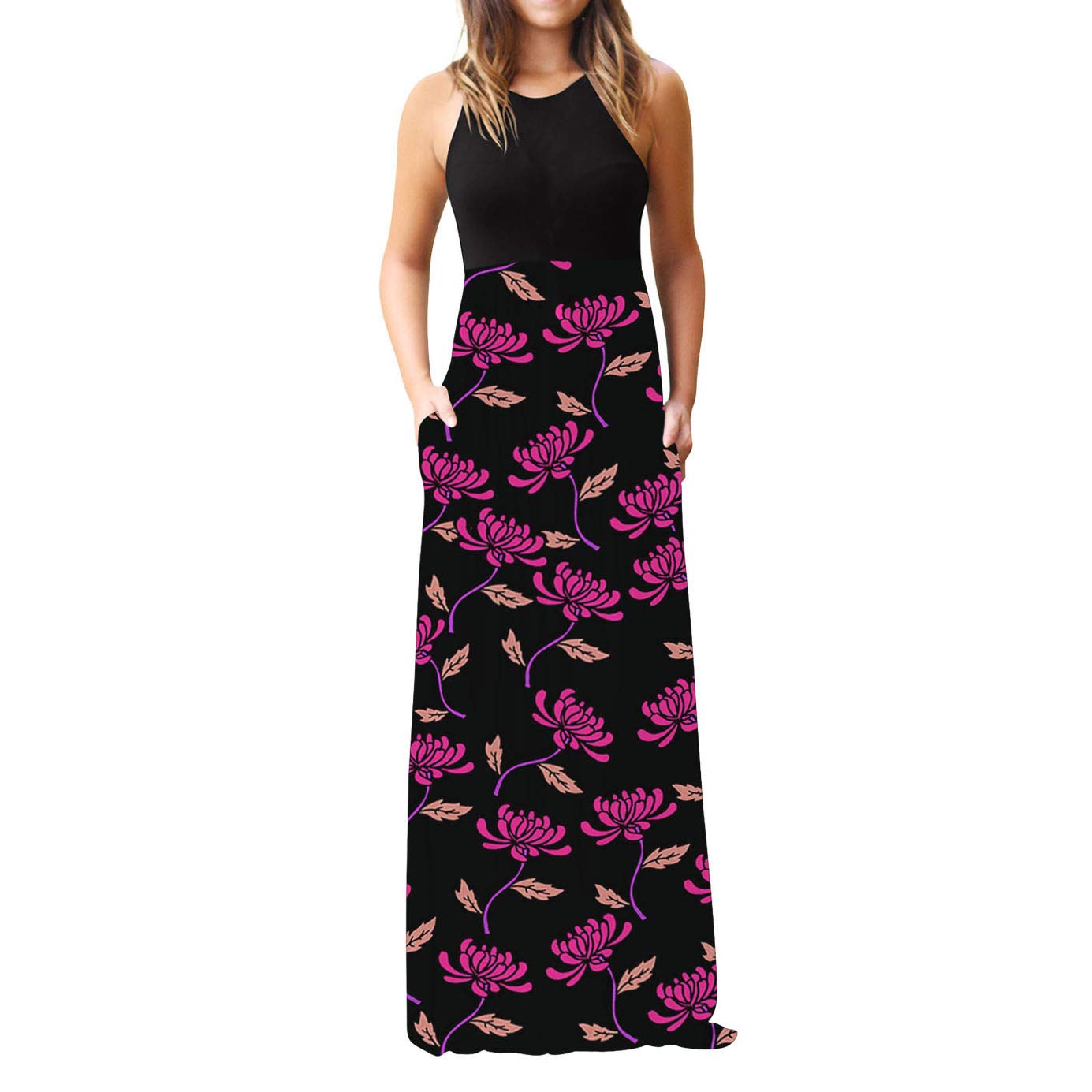 Women's Summer Casual Dress - Gradient Color Print Short Sleeve O-Neck Irregular Split Hem Holiday Beach Dress | Perfect for Vacation, Beach Party, and Summer Outings