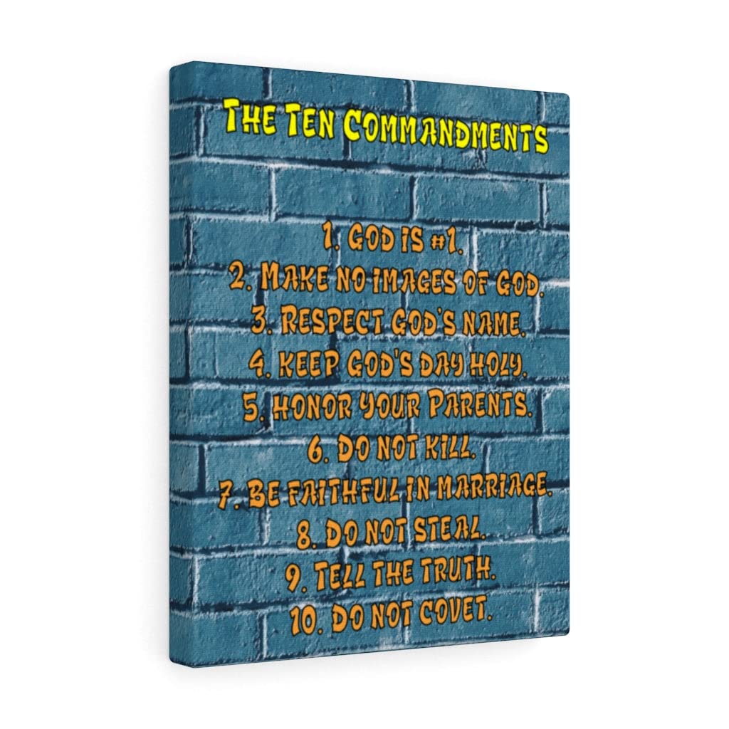 10 Commandments Christian Wall Art Print - Bible Verse Decor for Home, School & Church - Express Your Love with Inspirational Gifts