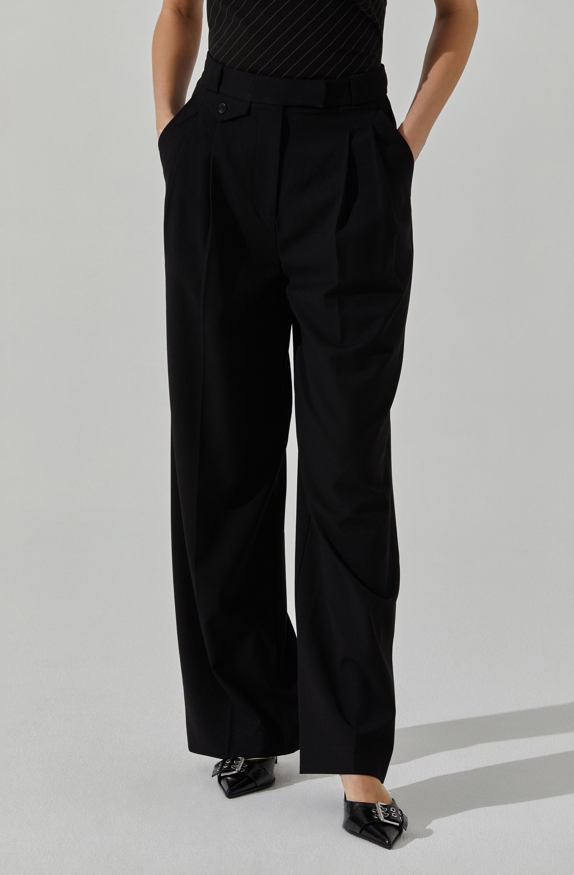 Bryony High Waisted Trousers for Women - Stretch Comfort Fit Office Pants - Professional Workwear & Business Casual Attire