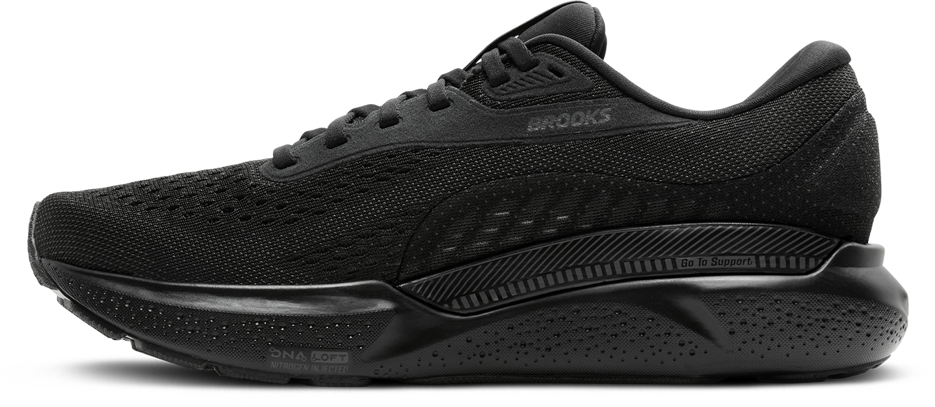 Women's Adrenaline GTS 24 Running Shoes - Black/Black/Ebony - Lightweight Cushioned Support for Road Running, Jogging & Gym Workouts