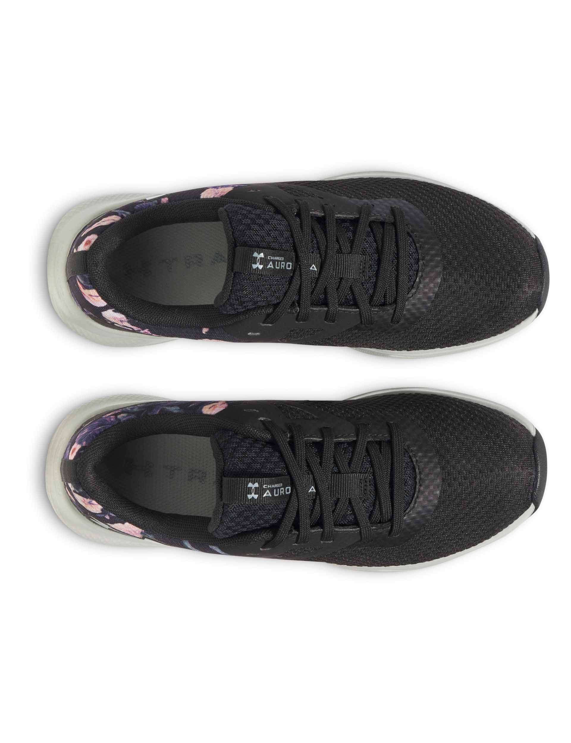 Charged Aurora 2+ Training Shoes for Men & Women - Black/Hydro Green/Metallic Warm Silver - Lightweight Gym & Cross Training Shoes for Workouts, Running & Fitness