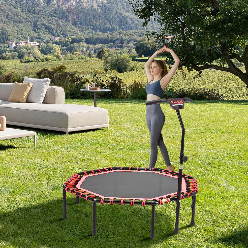 Best Mini Trampoline for Adults & Kids - Indoor/Outdoor Bungee Jumping Fitness Rebounder for Home Gym & Backyard Fun