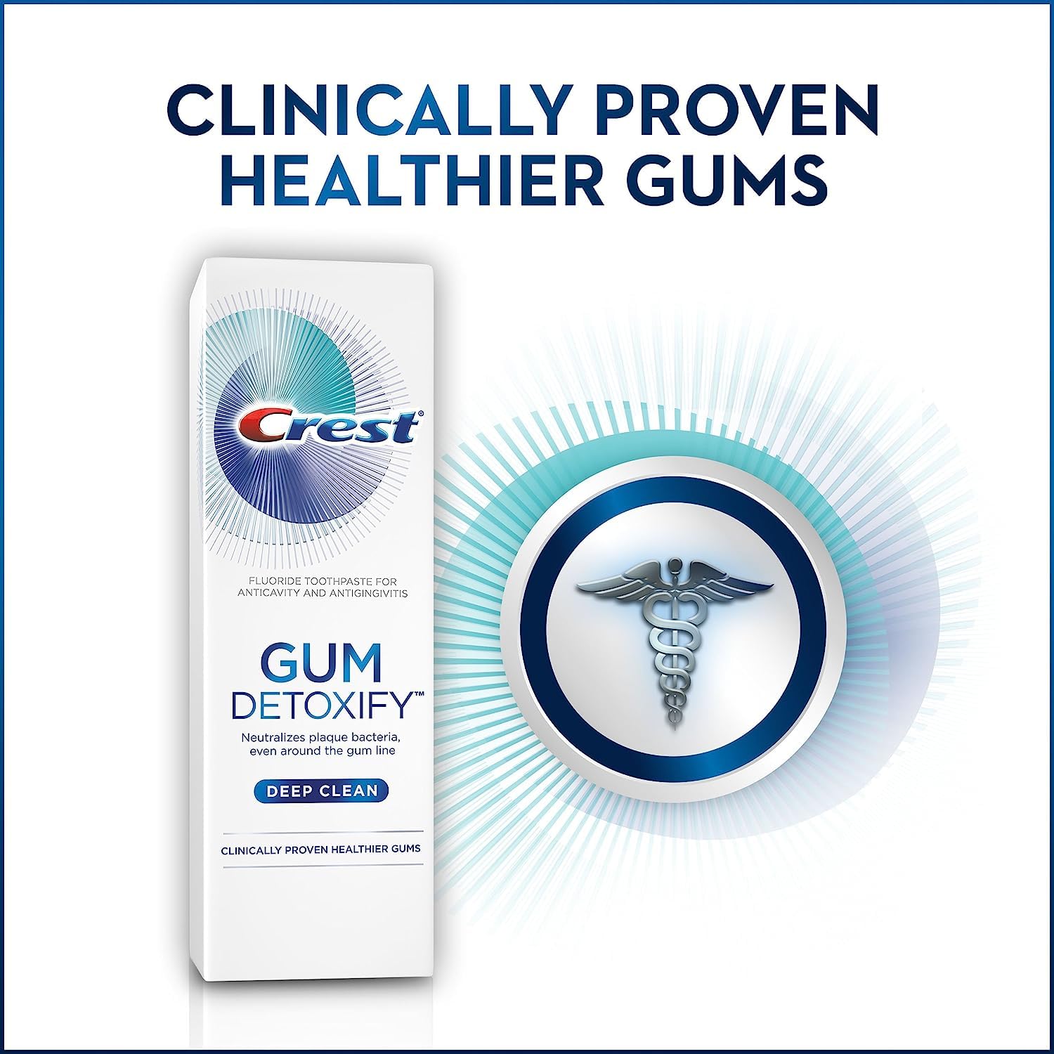 Crest Gum Detoxify Deep Clean Toothpaste - 0.85 oz Travel Size for Fresh Breath & Healthy Gums | Perfect for Travel, Office & On-the-Go Oral Care