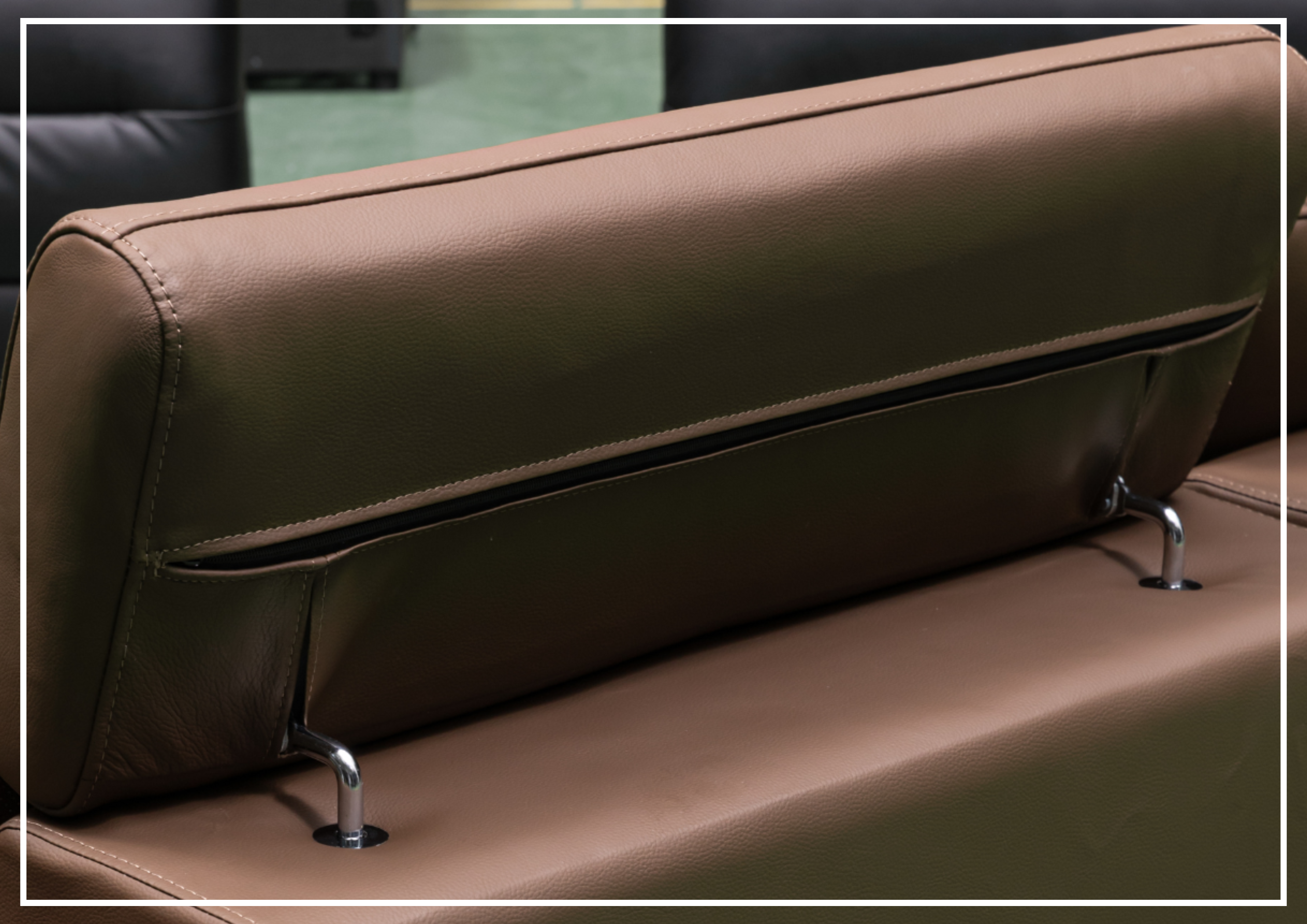 Klaussner Orlano 3-Seater Brown Leather Power Reclining Sofa - Comfortable Electric Recliner for Living Room, Home Theater & Family Room Relaxation