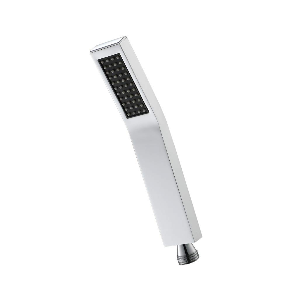 Brushed Nickel Square Handheld Shower Head - Adjustable Bathroom Shower with 5 Spray Modes for Relaxation, Massage & Rinsing - Perfect for Kids, Pets & Elderly Bathing