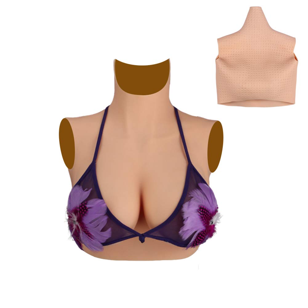Premium Silicone Breast Forms A-G Cups - Realistic Fake Boobs with Skin Spot Texture for Crossdressers & Cosplay - 6G Floating-Point Design with Cotton Filler - Perfect for Drag Shows, Costume Parties & Gender Affirmation